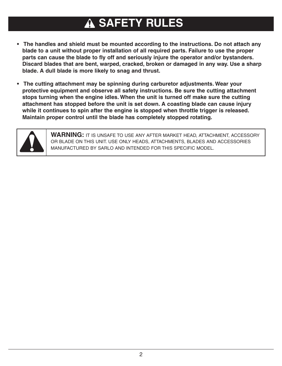 Safety rules | Sarlo BC-8 User Manual | Page 4 / 16