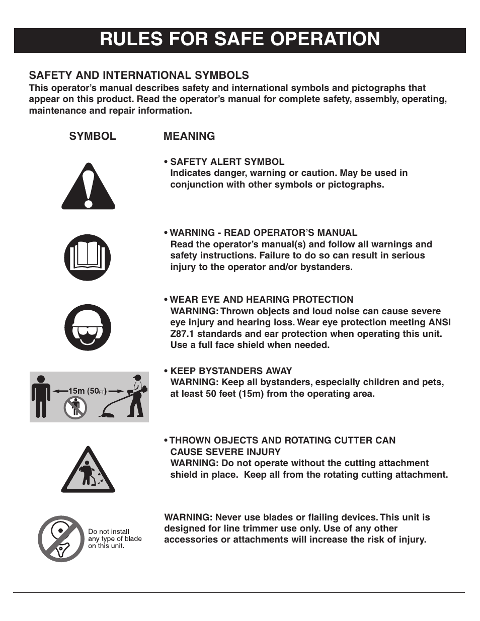 Rules for safe operation | Sarlo CS-16 User Manual | Page 2 / 12