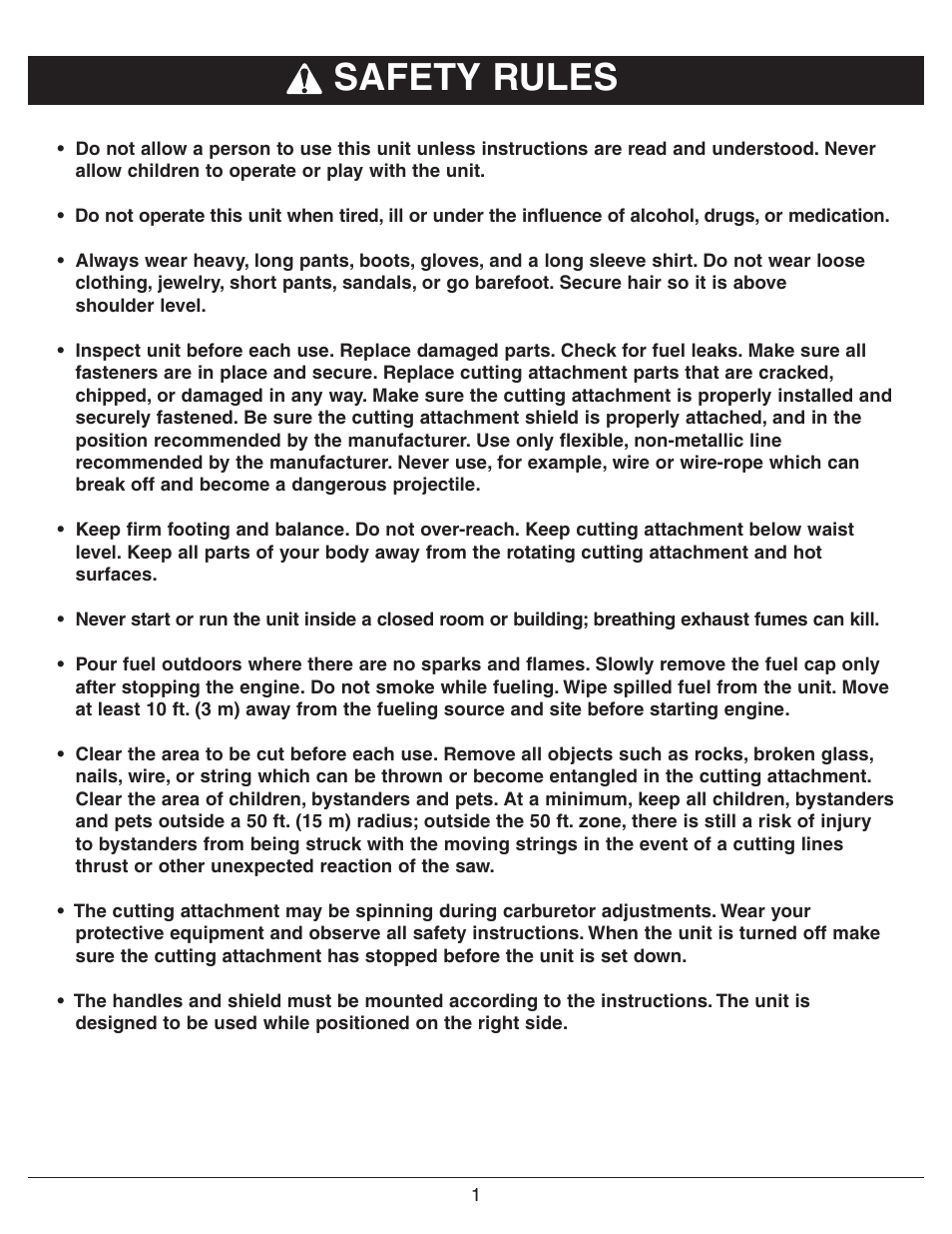 Safety rules | Sarlo CS-16 User Manual | Page 3 / 12