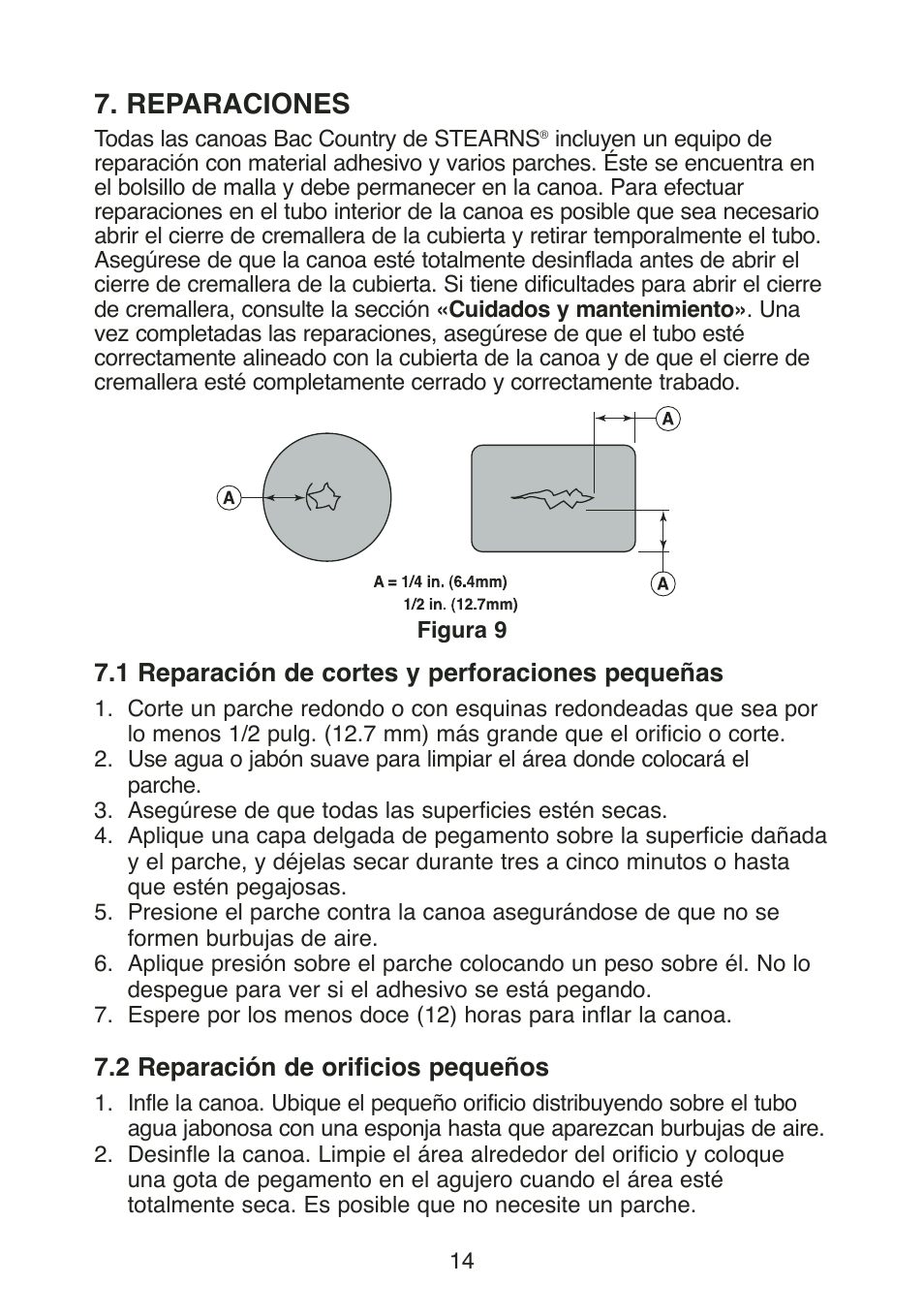 Reparaciones | Stearns Recreational Back Country B801 Green Red User Manual | Page 33 / 74