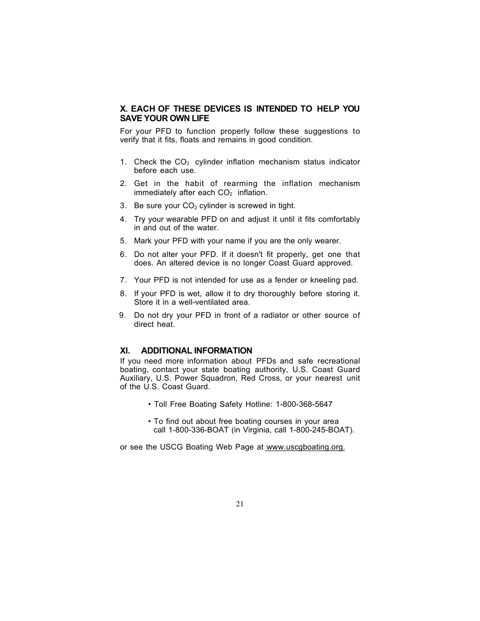 Stearns Recreational 0340 User Manual | Page 21 / 22