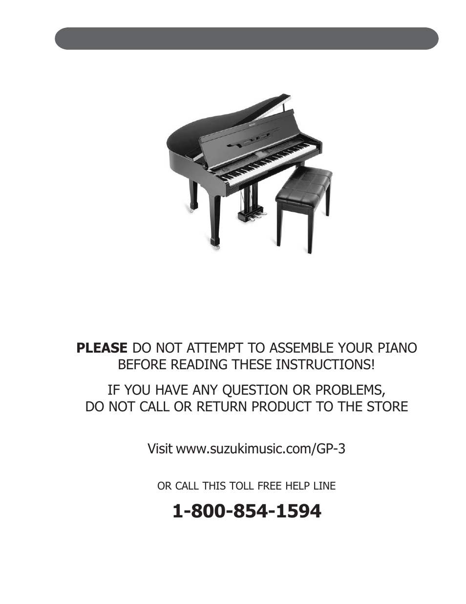 Suzuki Musical Instrument Corp. GP-3 User Manual | Page 7 / 100