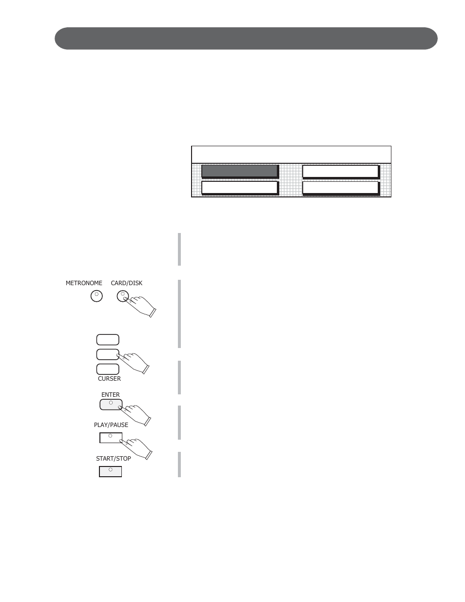 Card menu, Load song save song utility play disk | Suzuki Musical Instrument Corp. GP-3 User Manual | Page 73 / 100