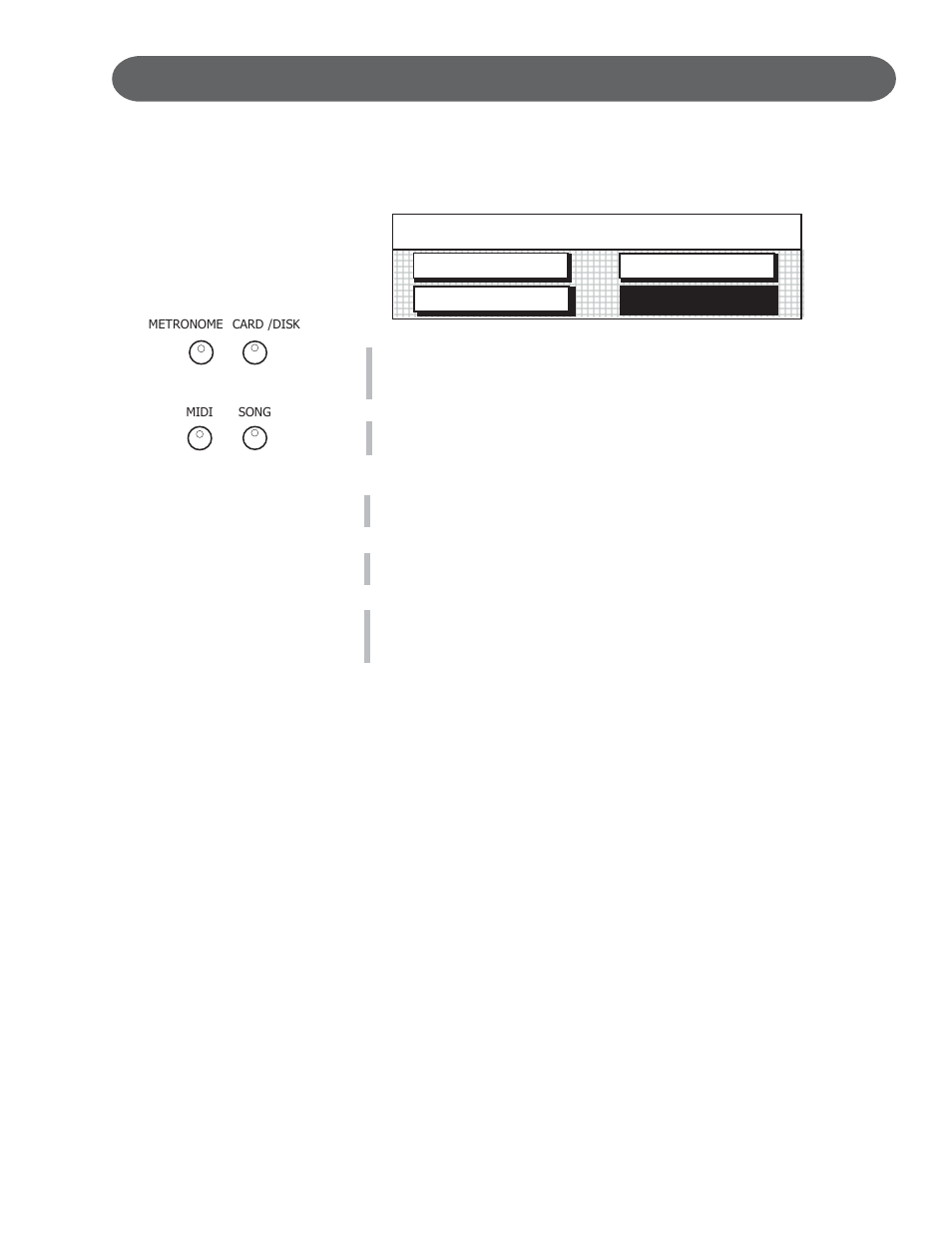 Card menu, Load song play card utility save song | Suzuki Musical Instrument Corp. GP-3 User Manual | Page 75 / 100