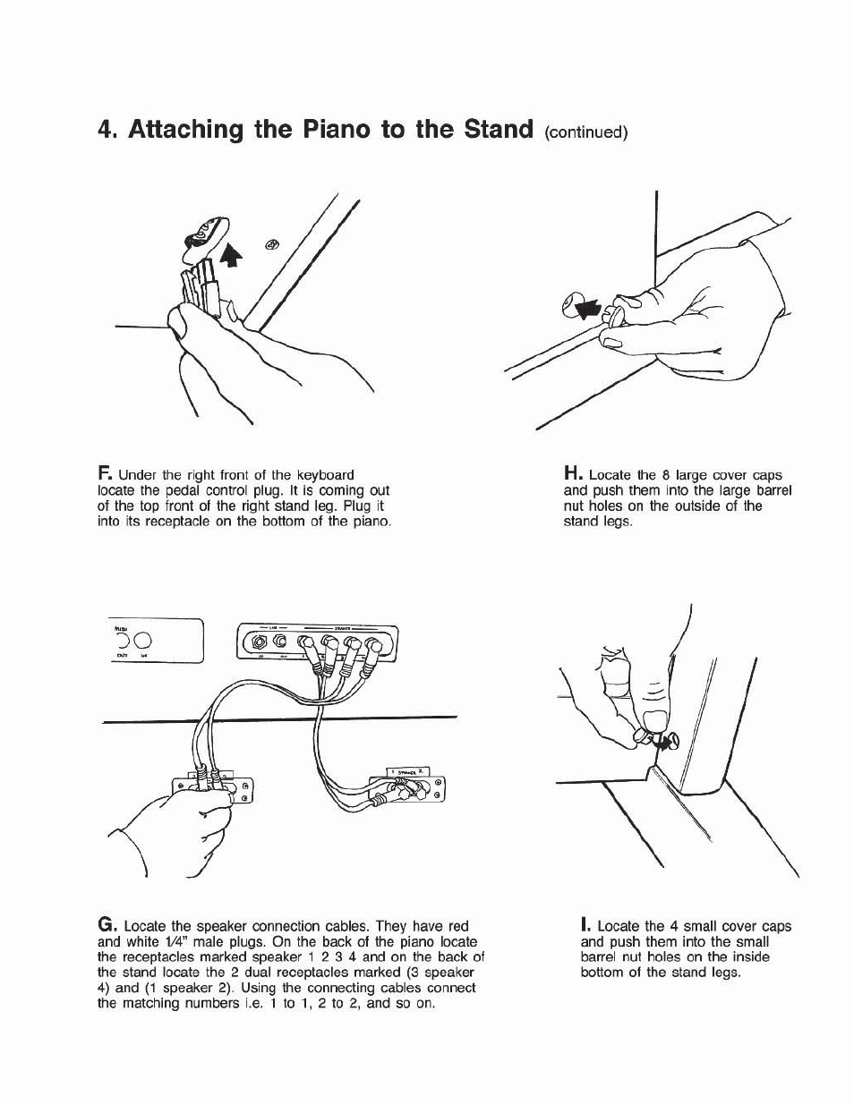 Assembly | Suzuki Musical Instrument Corp. HP-275E User Manual | Page 11 / 92