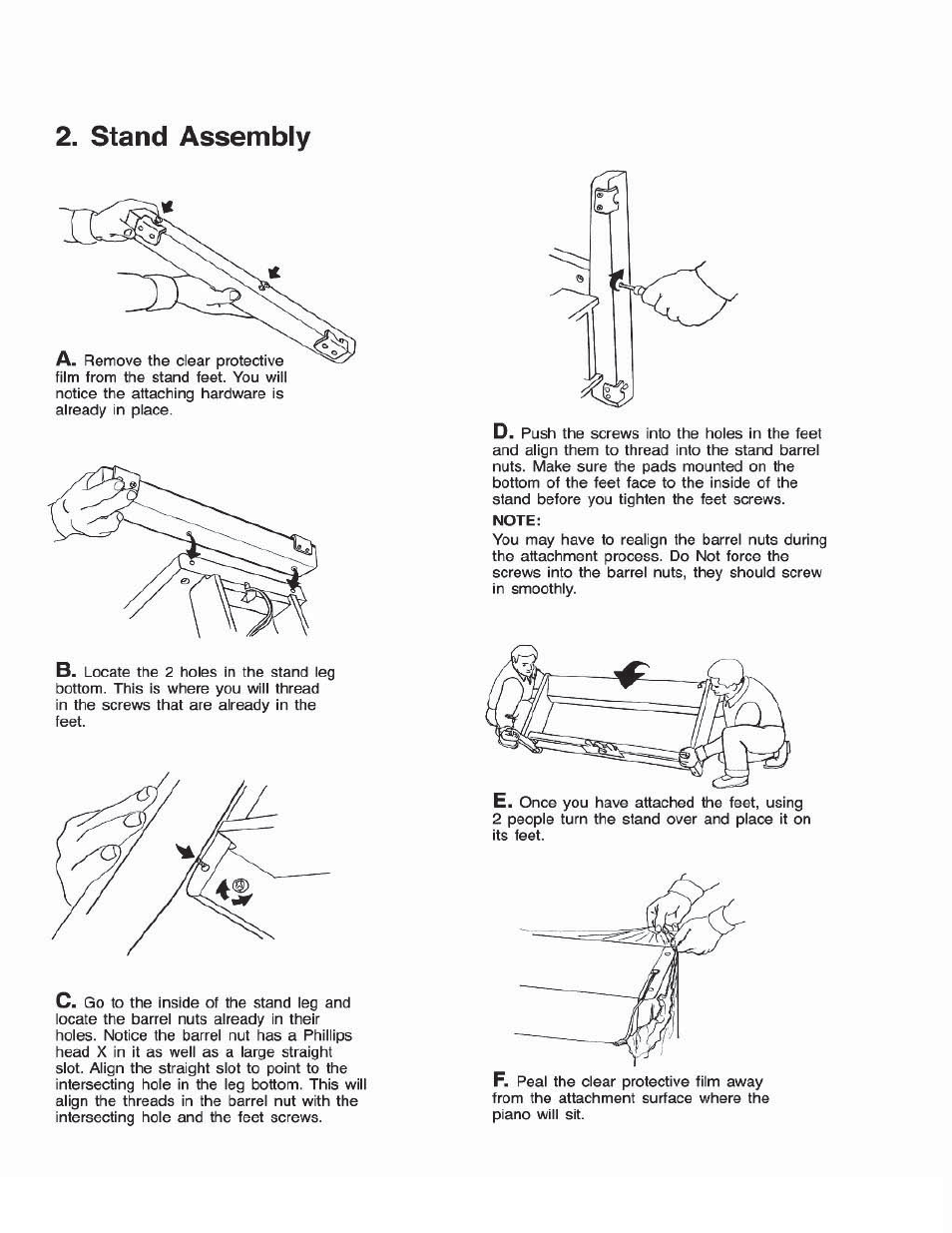 Assembly | Suzuki Musical Instrument Corp. HP-275E User Manual | Page 8 / 92