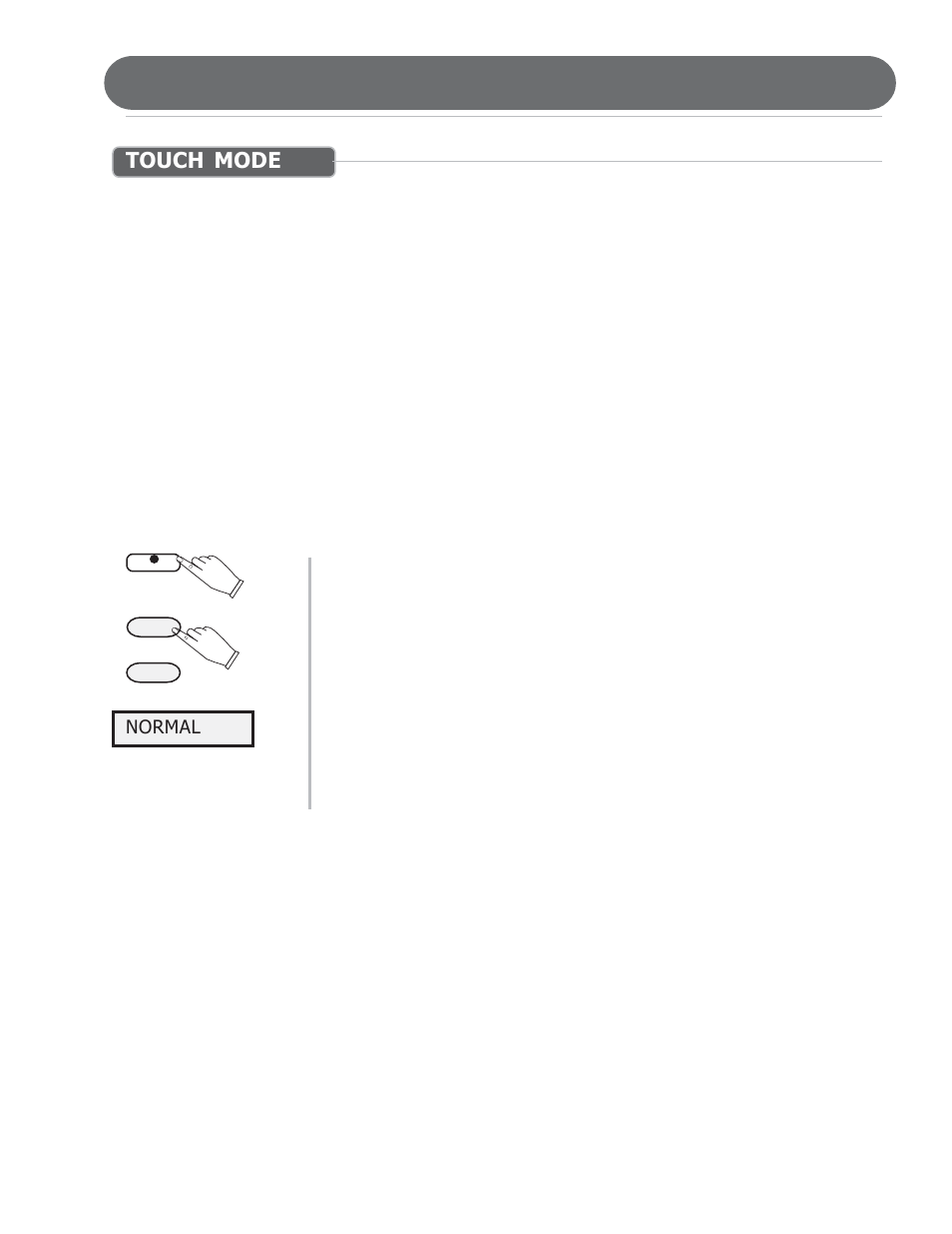 Functions, Touch mode | Suzuki Musical Instrument Corp. HP-97 User Manual | Page 21 / 44