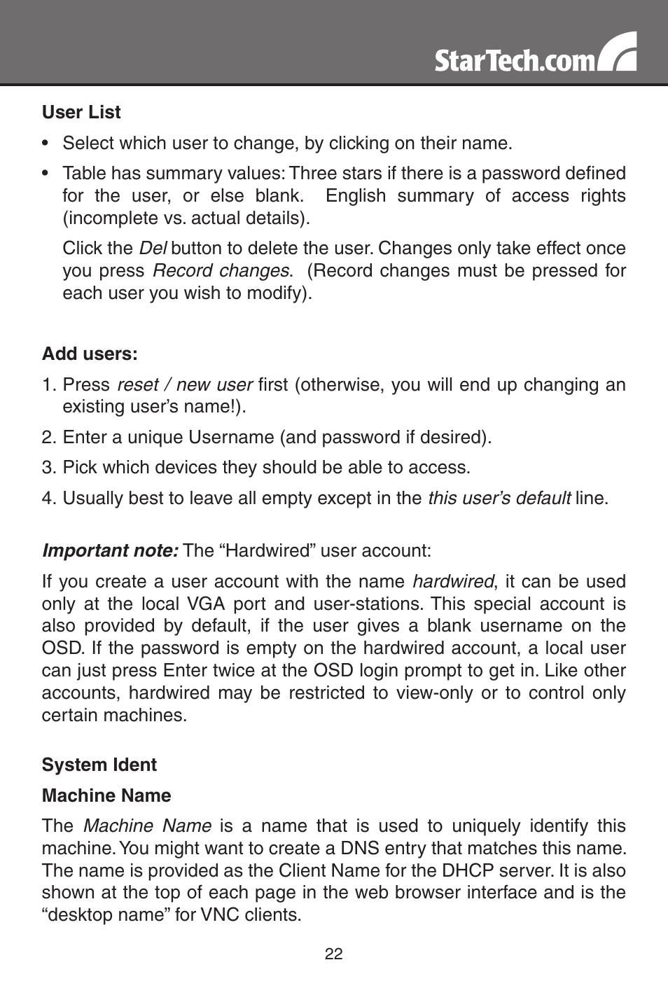 StarTech.com MATRIX SV3254DX4I User Manual | Page 27 / 72