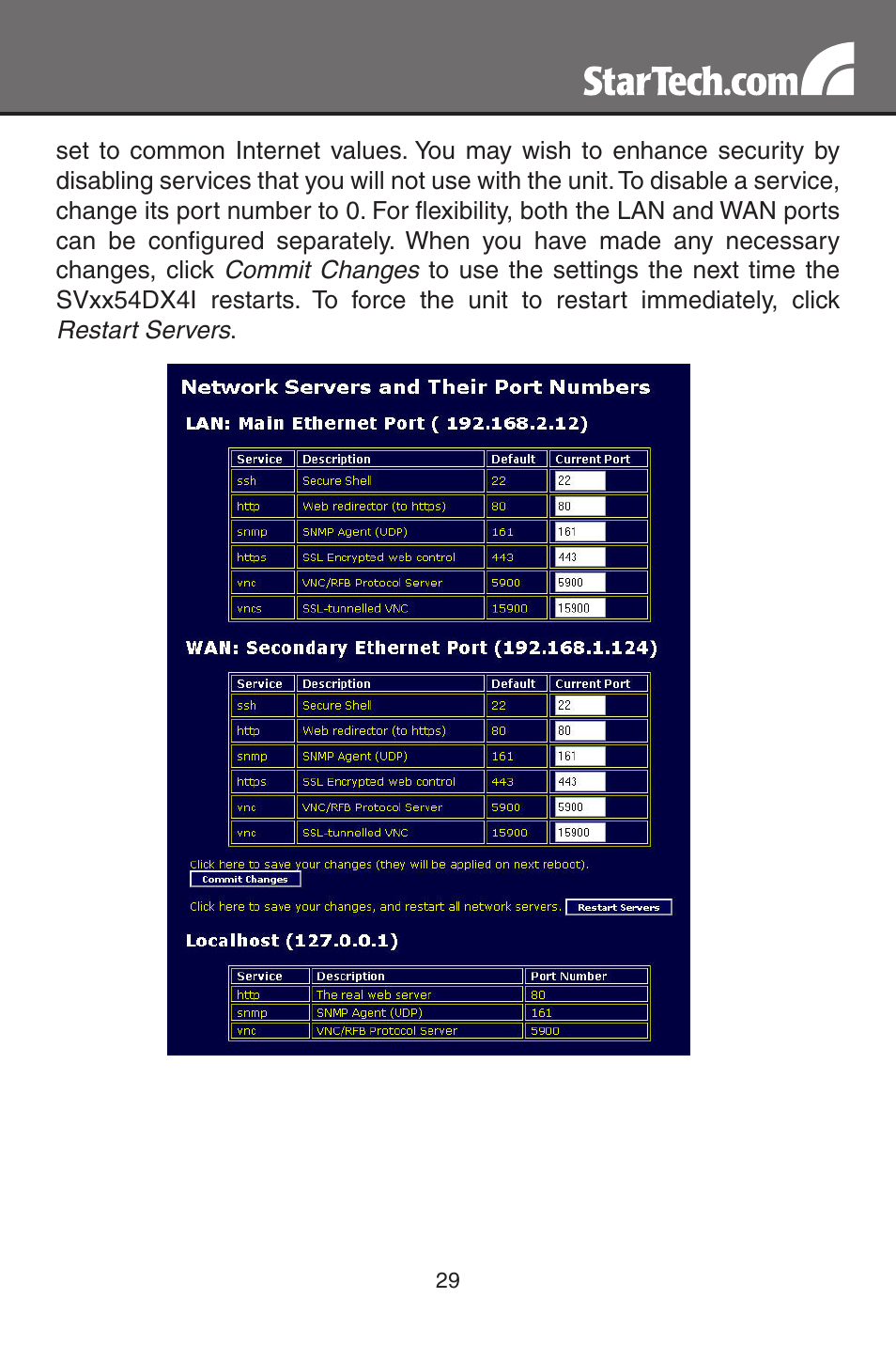 StarTech.com MATRIX SV3254DX4I User Manual | Page 34 / 72