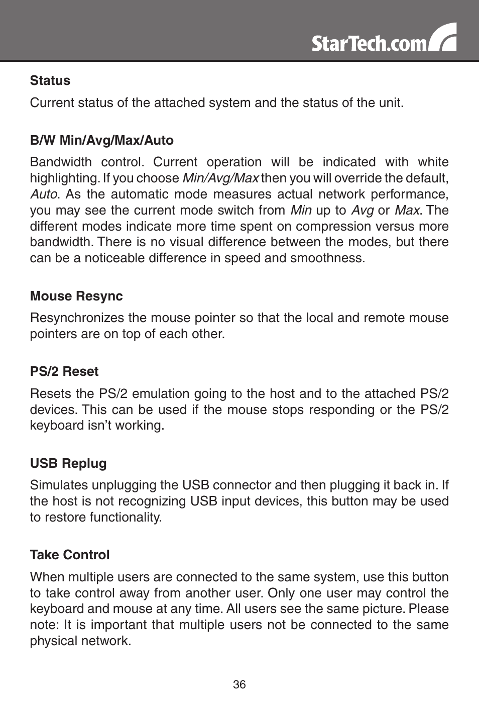 StarTech.com MATRIX SV3254DX4I User Manual | Page 41 / 72