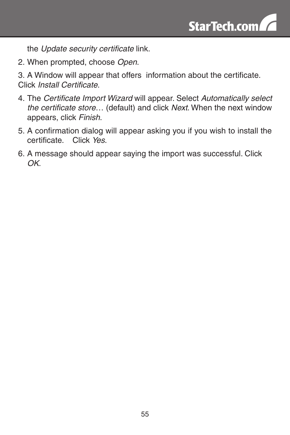 StarTech.com MATRIX SV3254DX4I User Manual | Page 60 / 72