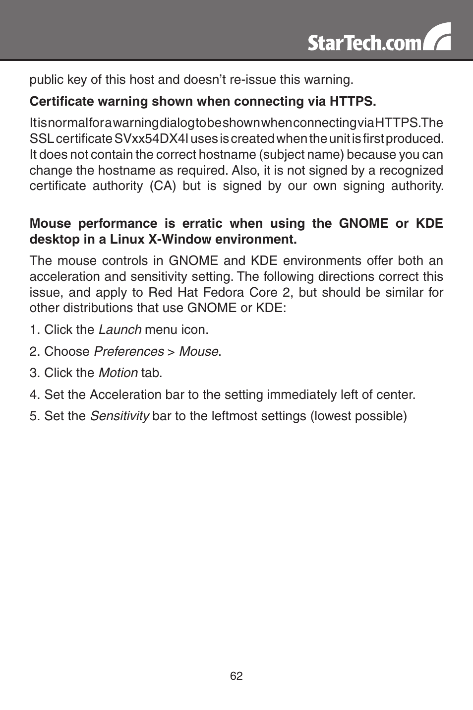 StarTech.com MATRIX SV3254DX4I User Manual | Page 67 / 72
