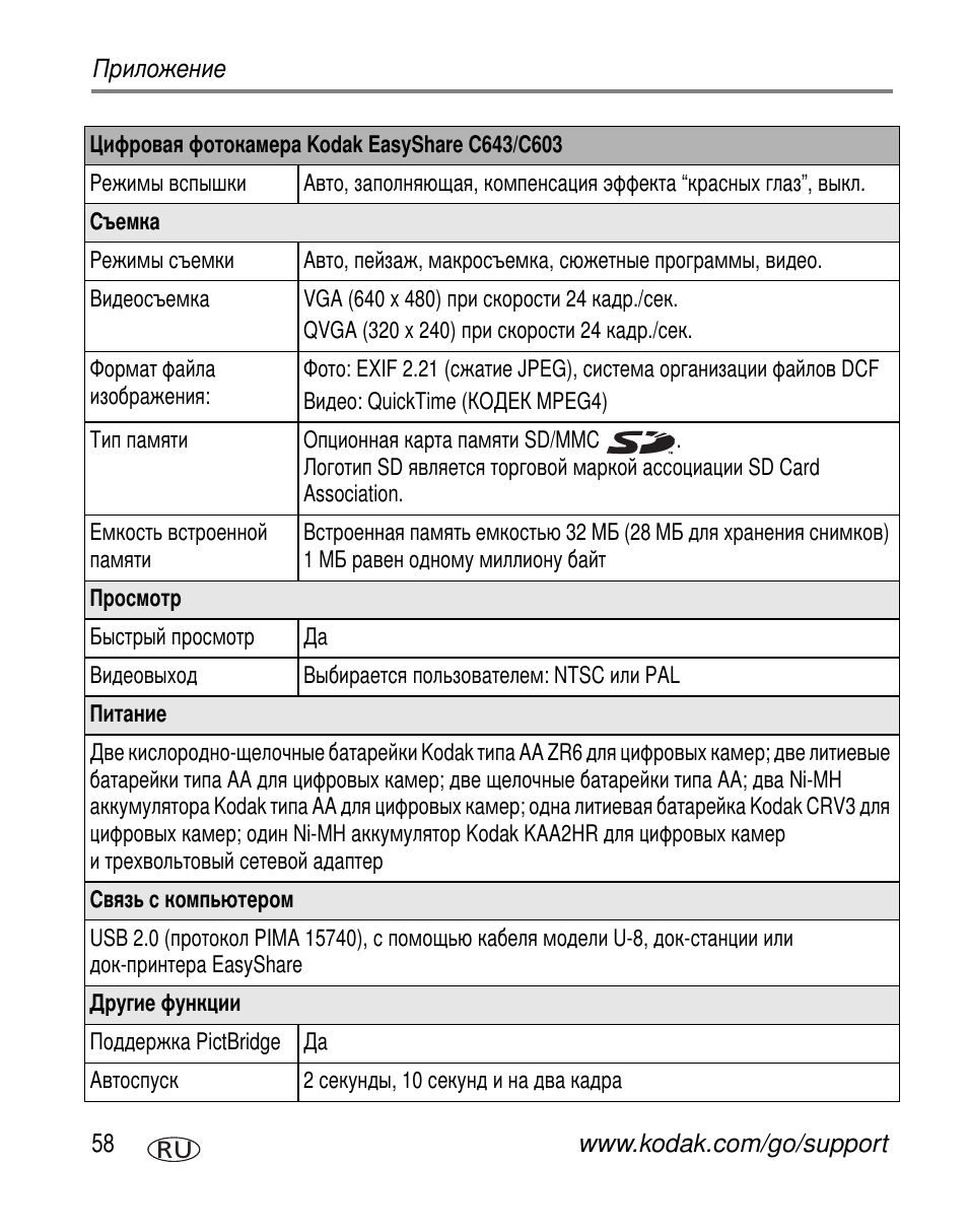 Kodak C603 User Manual | Page 64 / 83