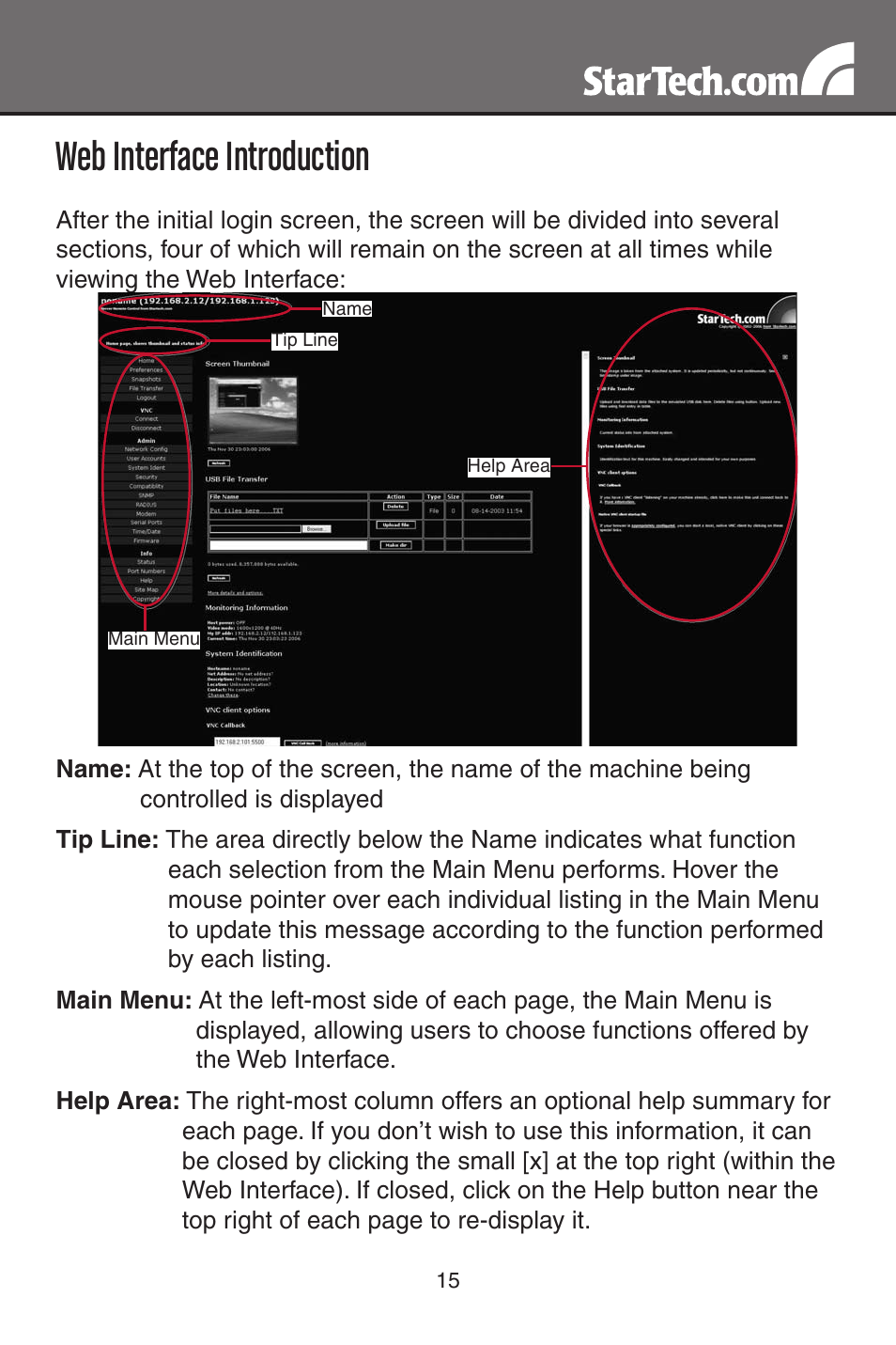 Web interface introduction | StarTech.com SV1115IPEXT User Manual | Page 19 / 67