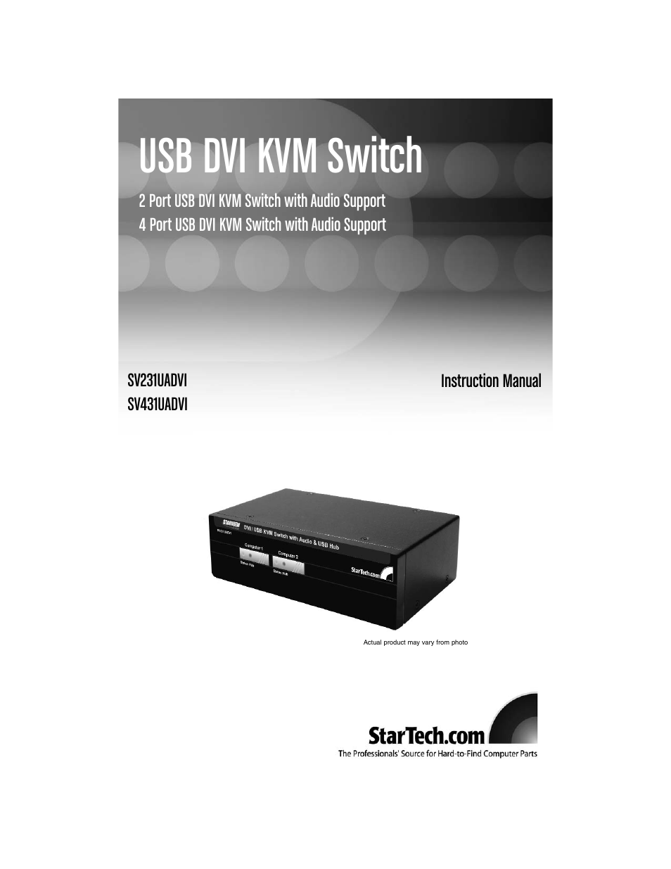StarTech.com SV231UADVI User Manual | 10 pages