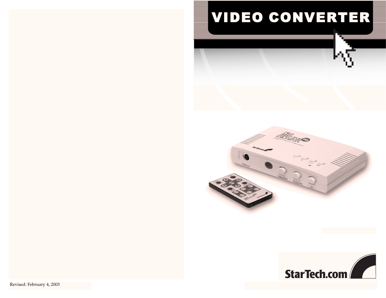 StarTech.com VGA2NTSCPRO User Manual | 6 pages