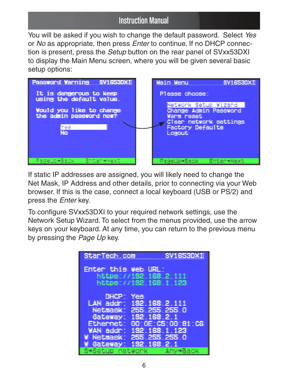 Instruction manual | StarTech.com ENTERPRISE CLASS SV1653DXI User Manual | Page 11 / 74