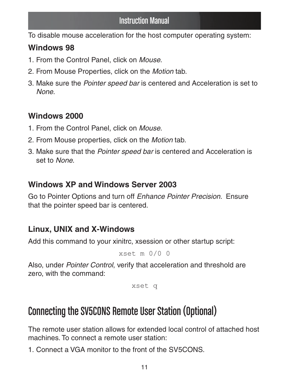 Instruction manual | StarTech.com ENTERPRISE CLASS SV1653DXI User Manual | Page 16 / 74