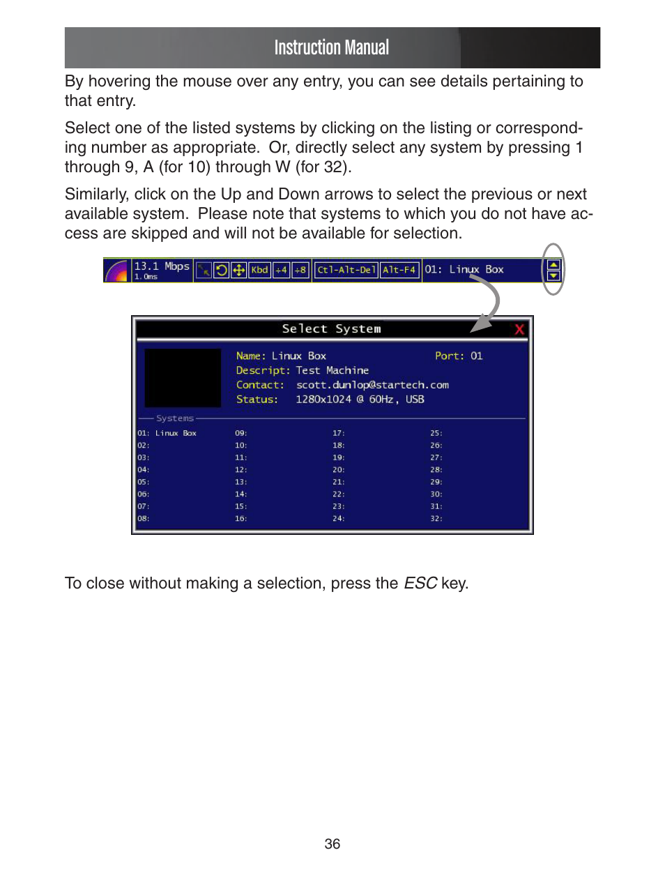 Instruction manual | StarTech.com ENTERPRISE CLASS SV1653DXI User Manual | Page 41 / 74