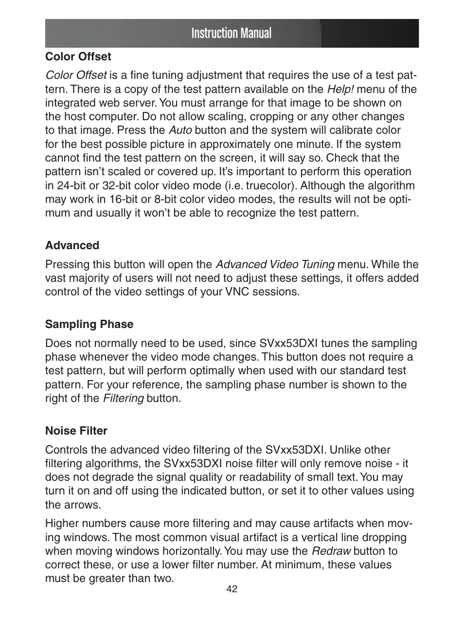 Instruction manual | StarTech.com ENTERPRISE CLASS SV1653DXI User Manual | Page 47 / 74