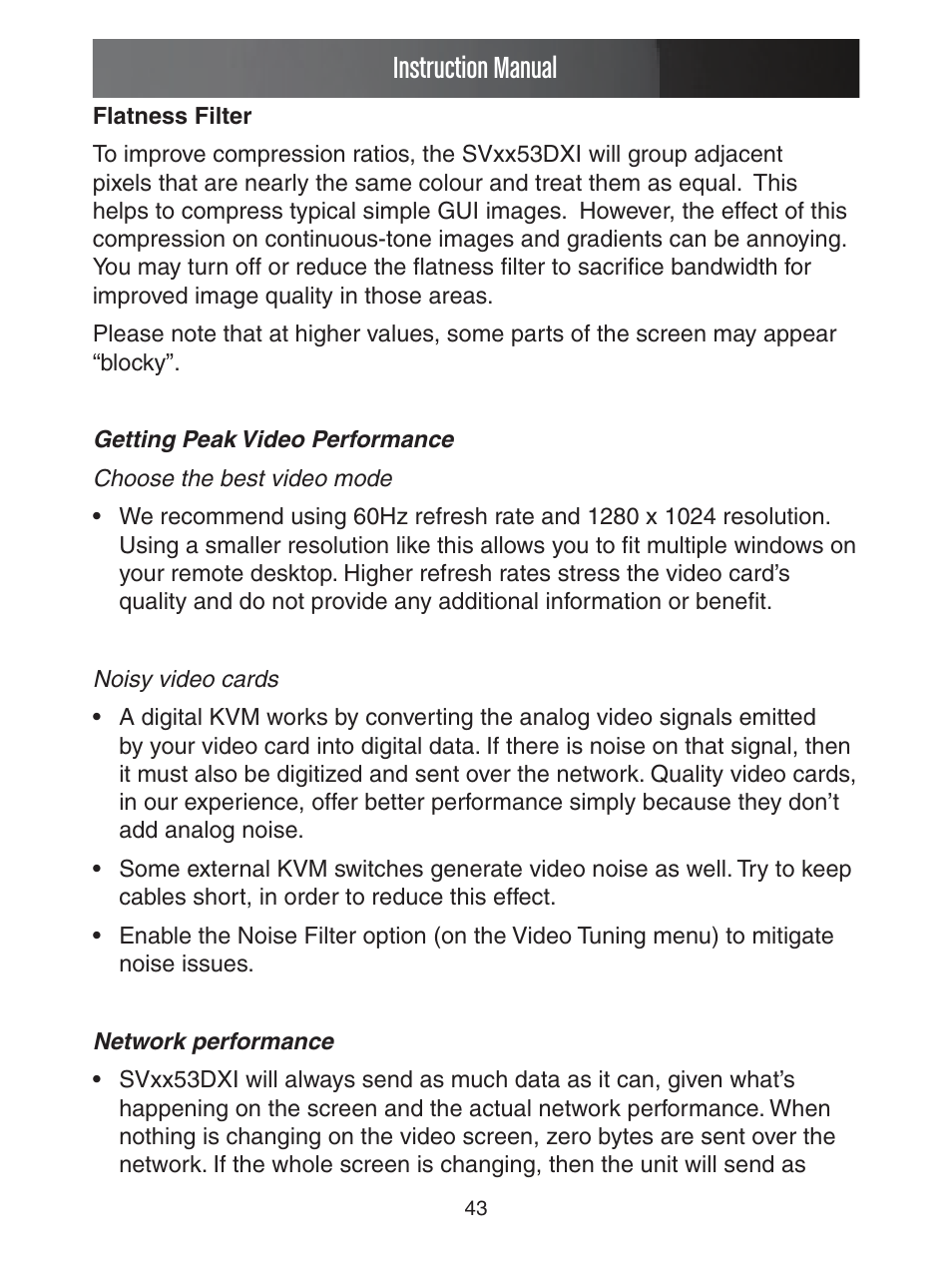 Instruction manual | StarTech.com ENTERPRISE CLASS SV1653DXI User Manual | Page 48 / 74