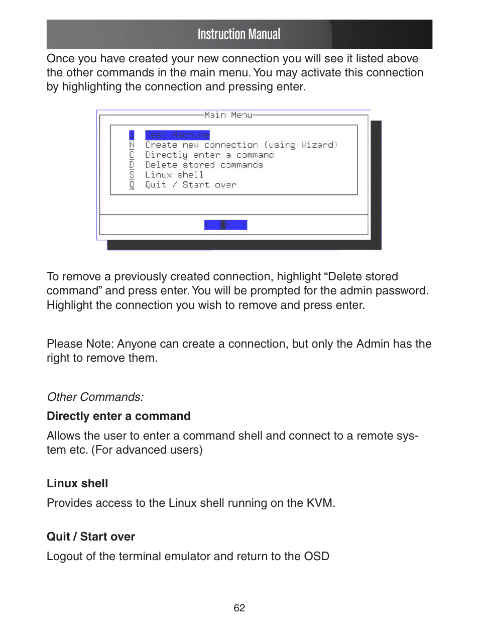 Instruction manual | StarTech.com ENTERPRISE CLASS SV1653DXI User Manual | Page 67 / 74