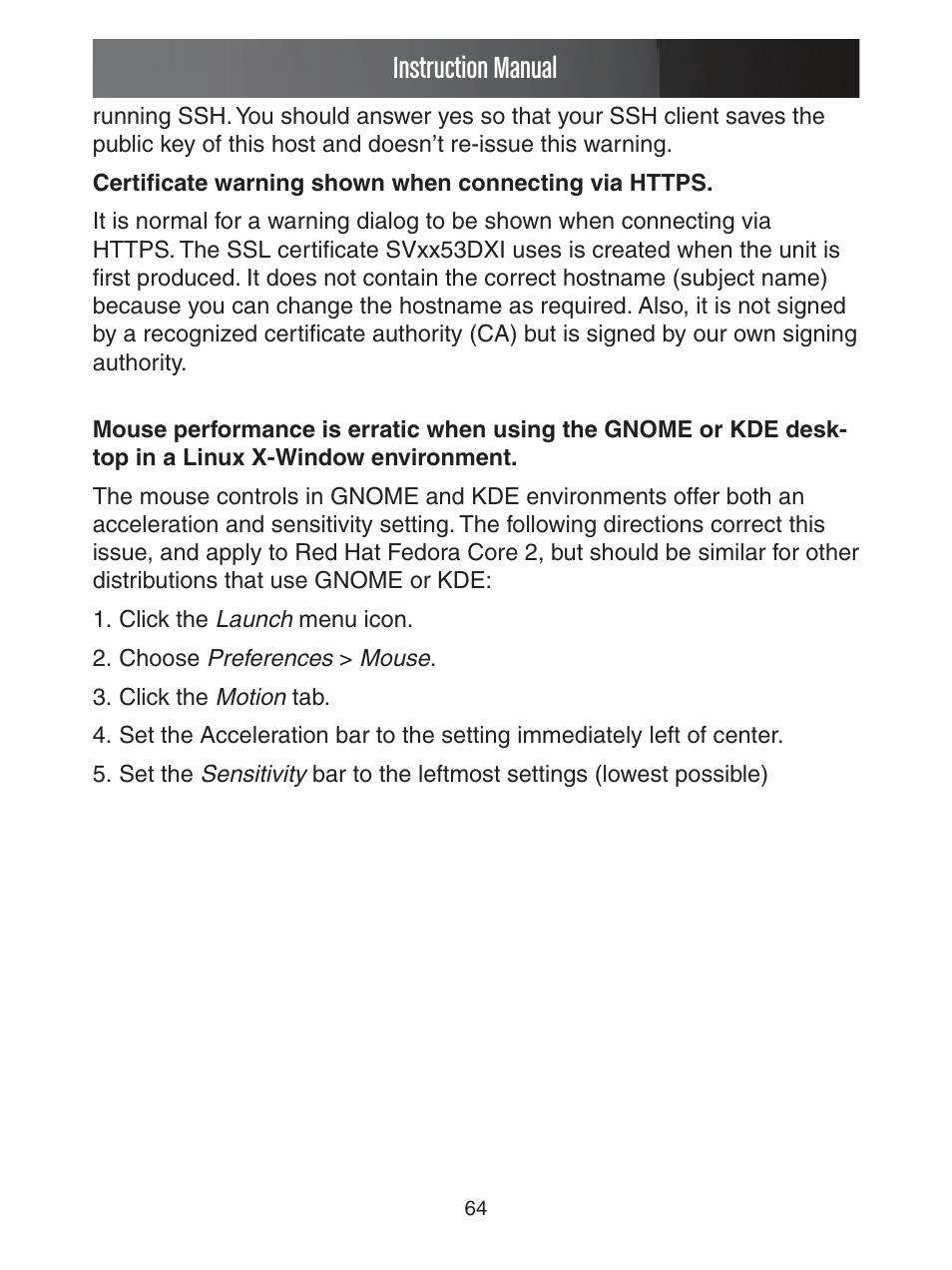 Instruction manual | StarTech.com ENTERPRISE CLASS SV1653DXI User Manual | Page 69 / 74