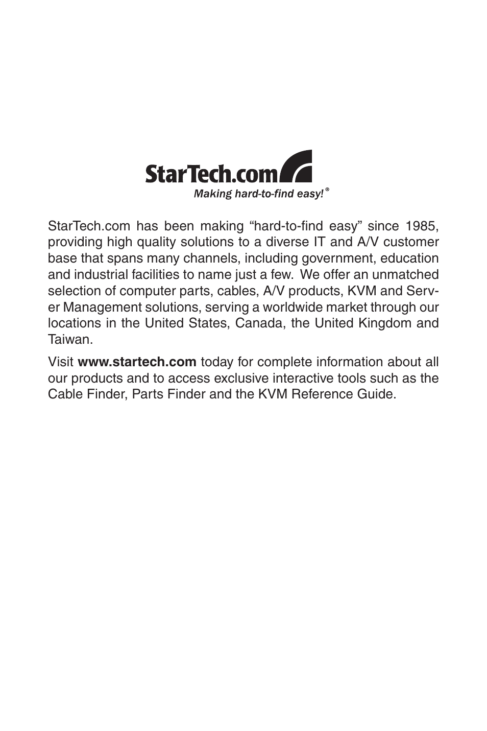 StarTech.com PCI EXPRESS SERIAL ADAPTER PEX4S952 User Manual | Page 8 / 8