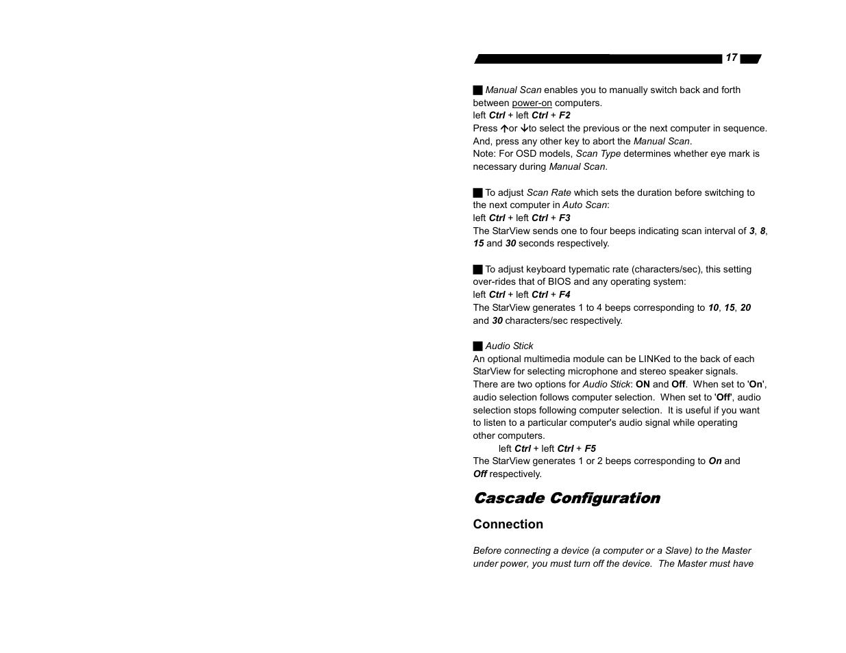 Cascade configuration | StarTech.com StarView SV1632DS User Manual | Page 19 / 27