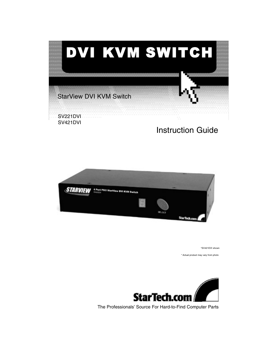 StarTech.com SV421DVI User Manual | 8 pages