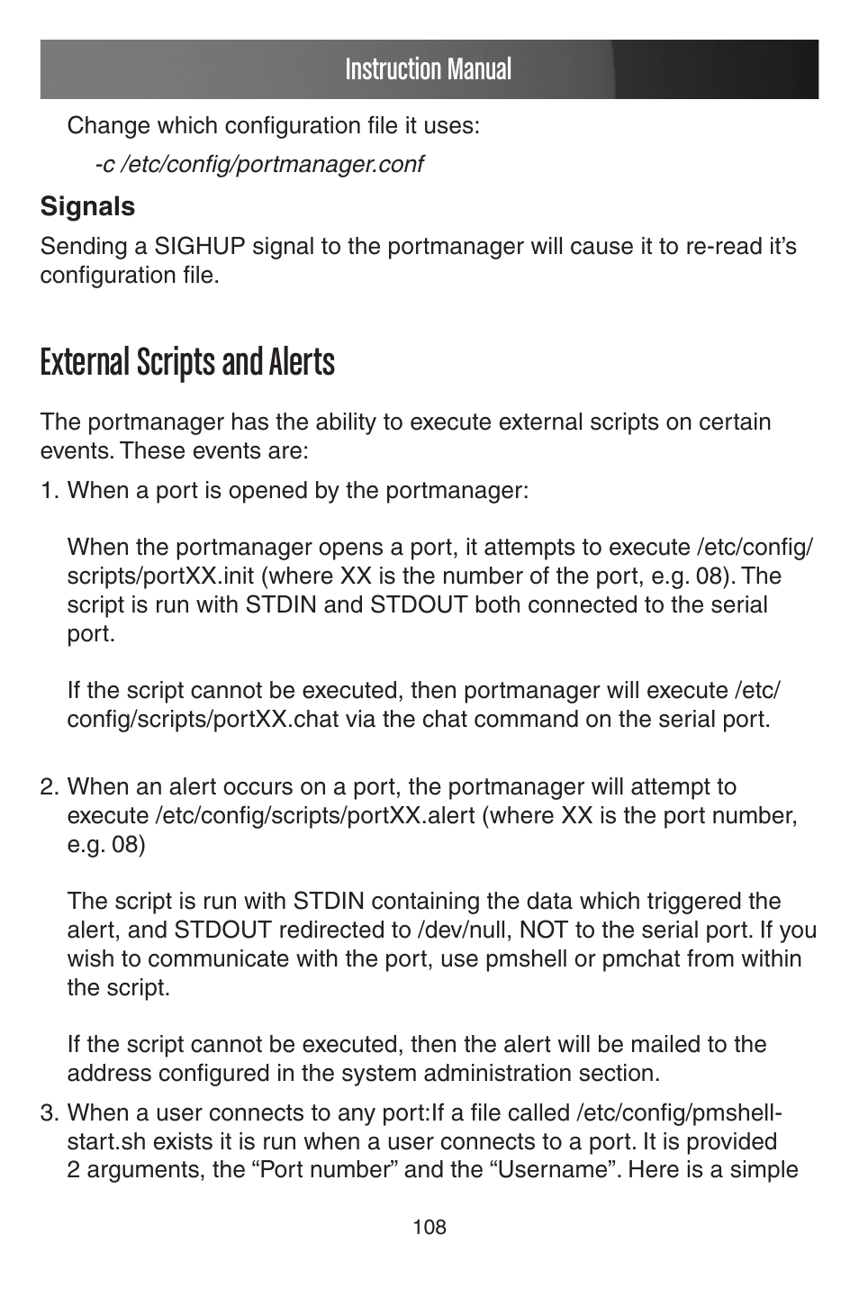 External scripts and alerts, Instruction manual | StarTech.com CONYX ECS0016 User Manual | Page 115 / 140