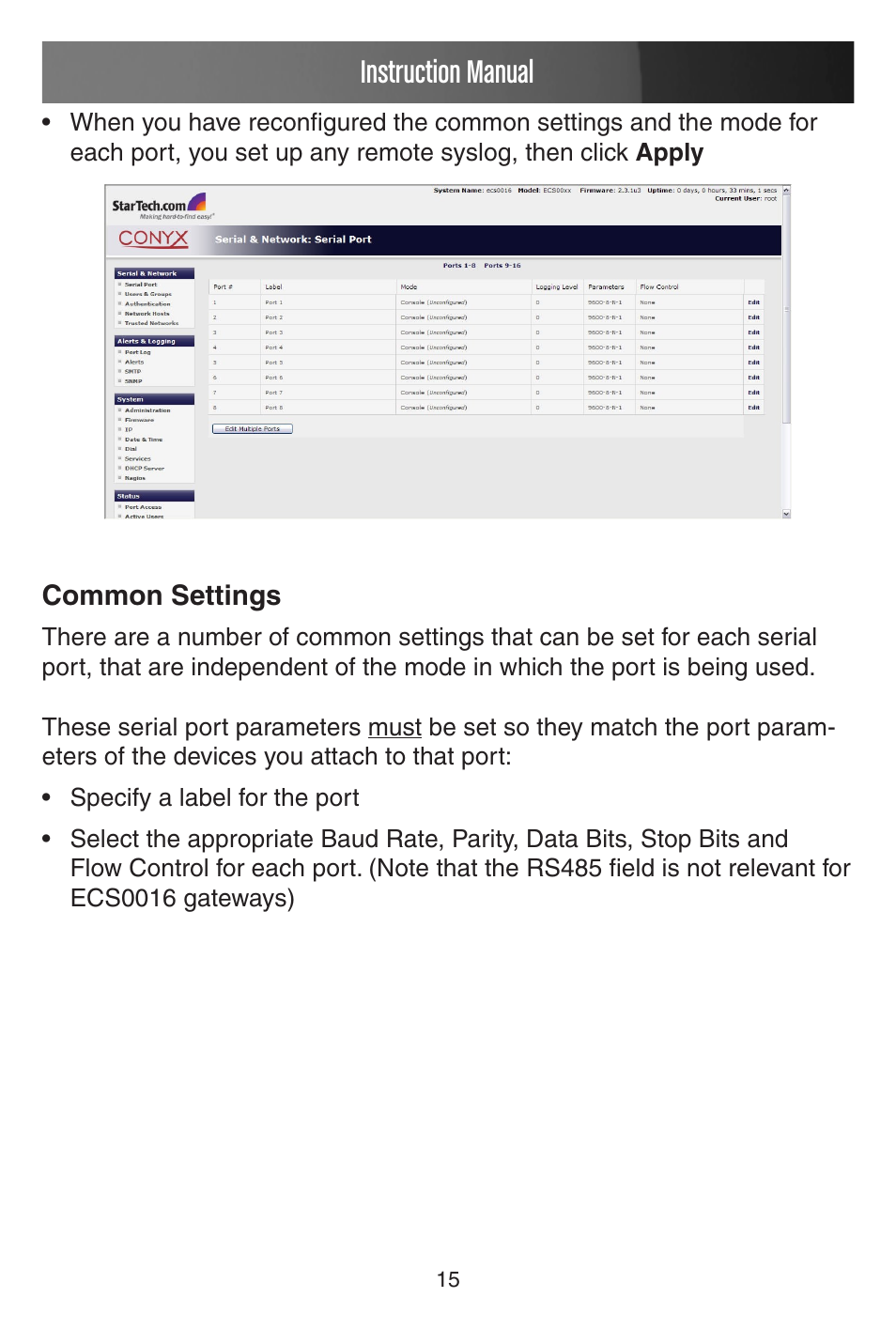 Instruction manual | StarTech.com CONYX ECS0016 User Manual | Page 22 / 140