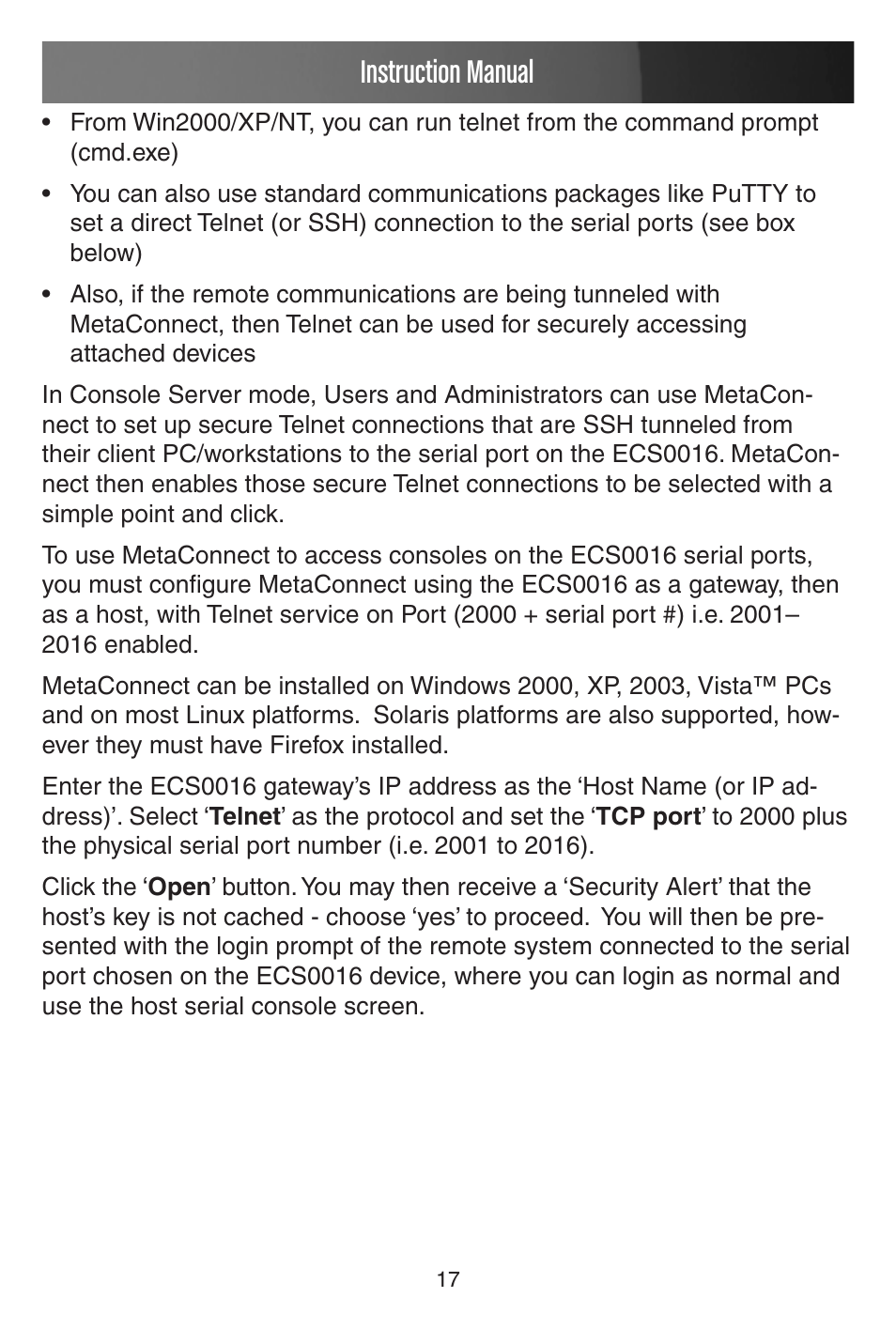 Instruction manual | StarTech.com CONYX ECS0016 User Manual | Page 24 / 140