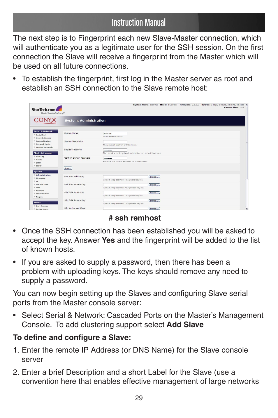 Instruction manual | StarTech.com CONYX ECS0016 User Manual | Page 36 / 140