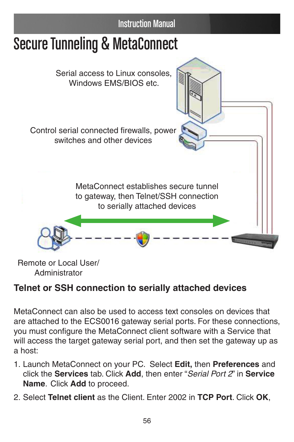 Secure tunneling & metaconnect, Instruction manual | StarTech.com CONYX ECS0016 User Manual | Page 63 / 140