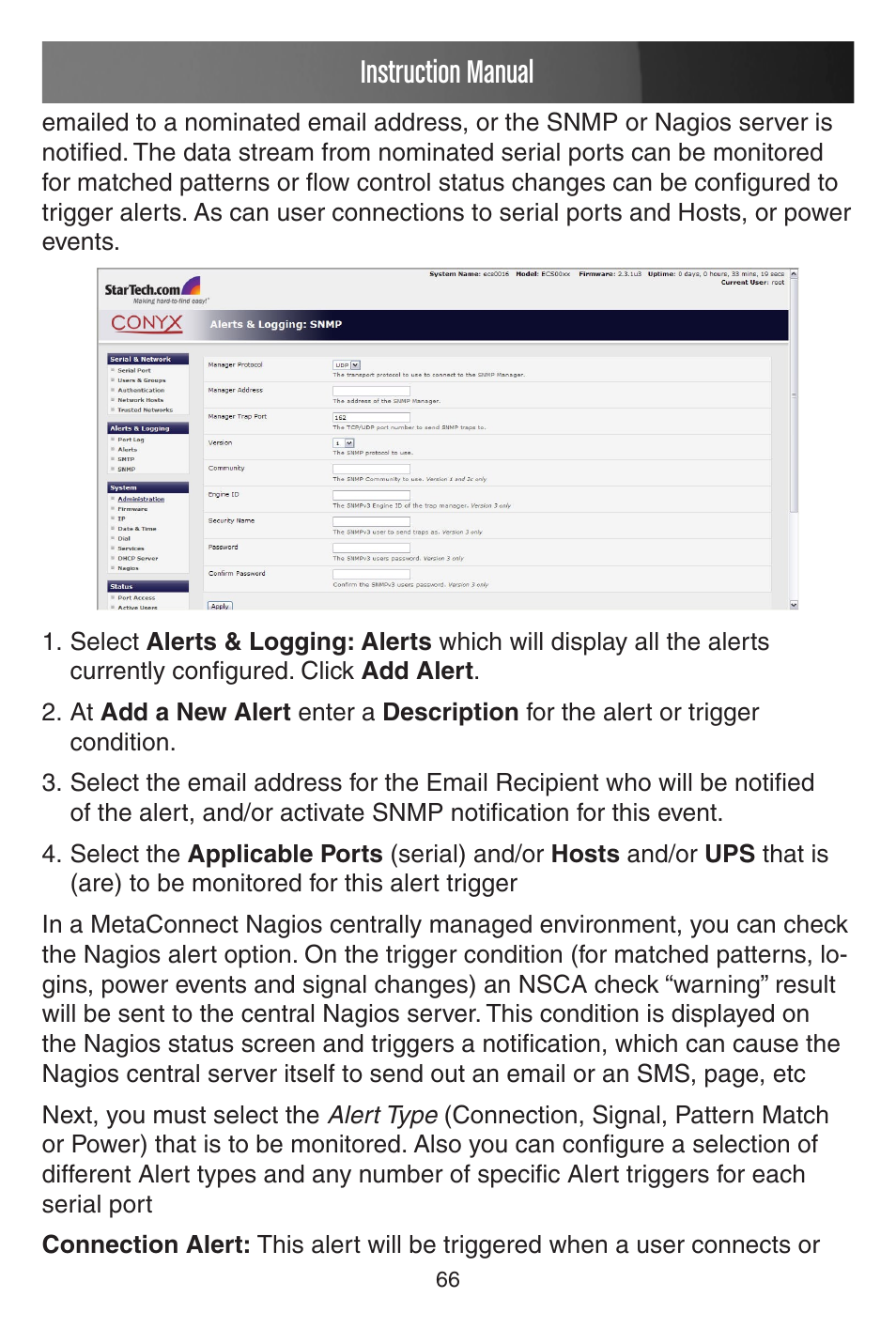 Instruction manual | StarTech.com CONYX ECS0016 User Manual | Page 73 / 140