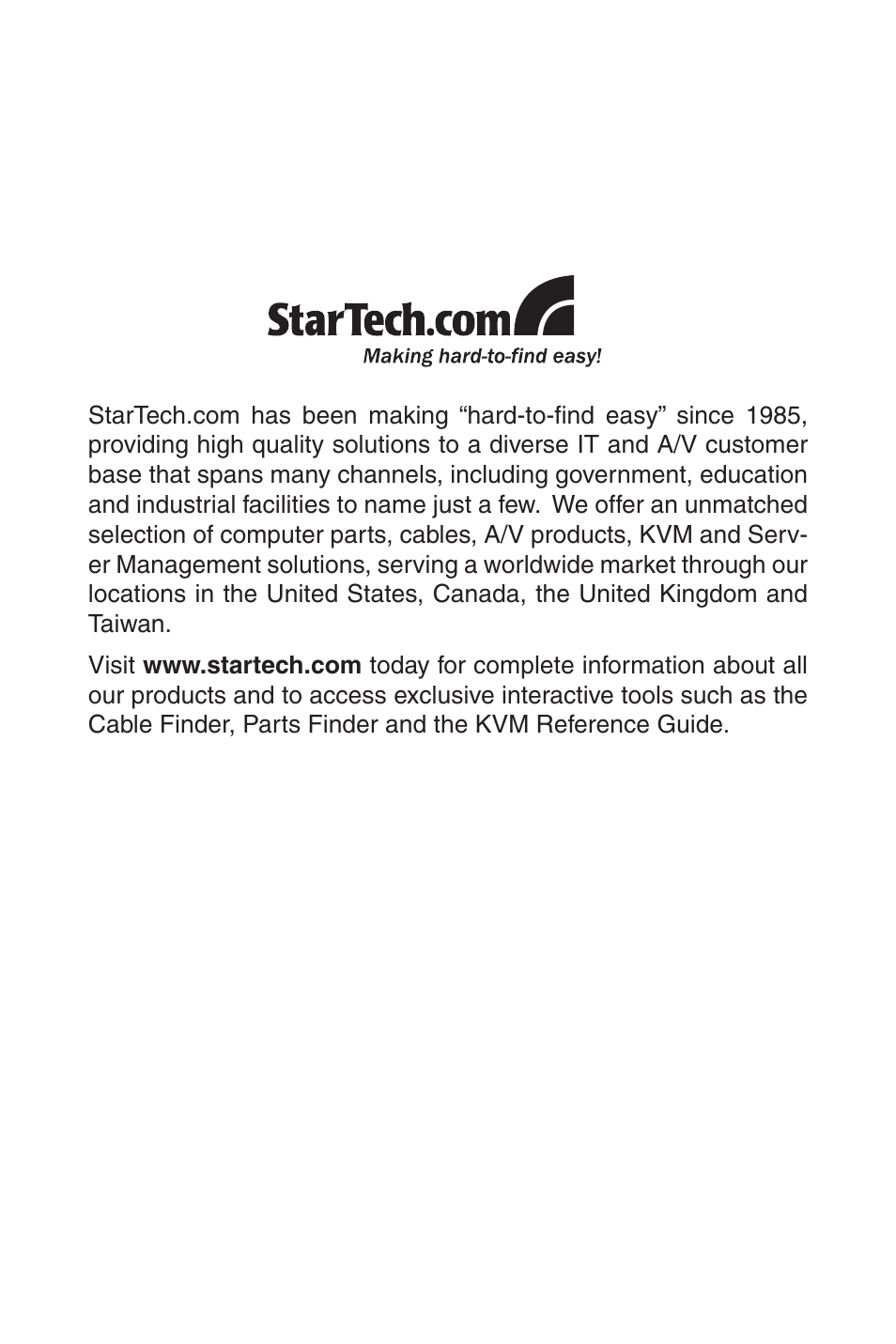 StarTech.com STARTECH 2.5/3.5"SATAHD Docking Station SATADOCKU2 User Manual | Page 15 / 15