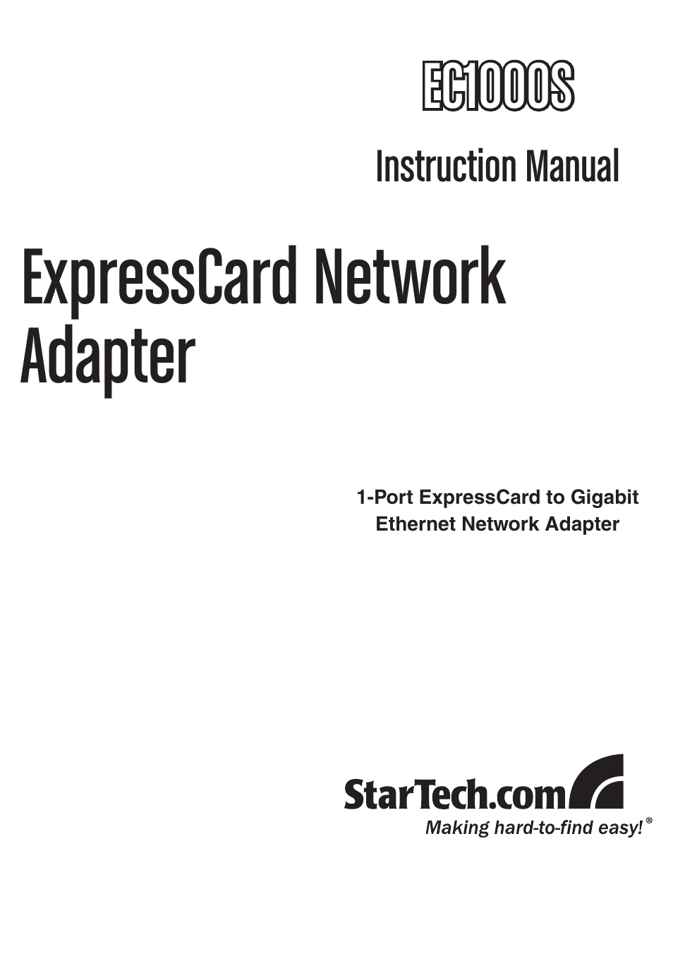 StarTech.com EC1000S User Manual | 9 pages