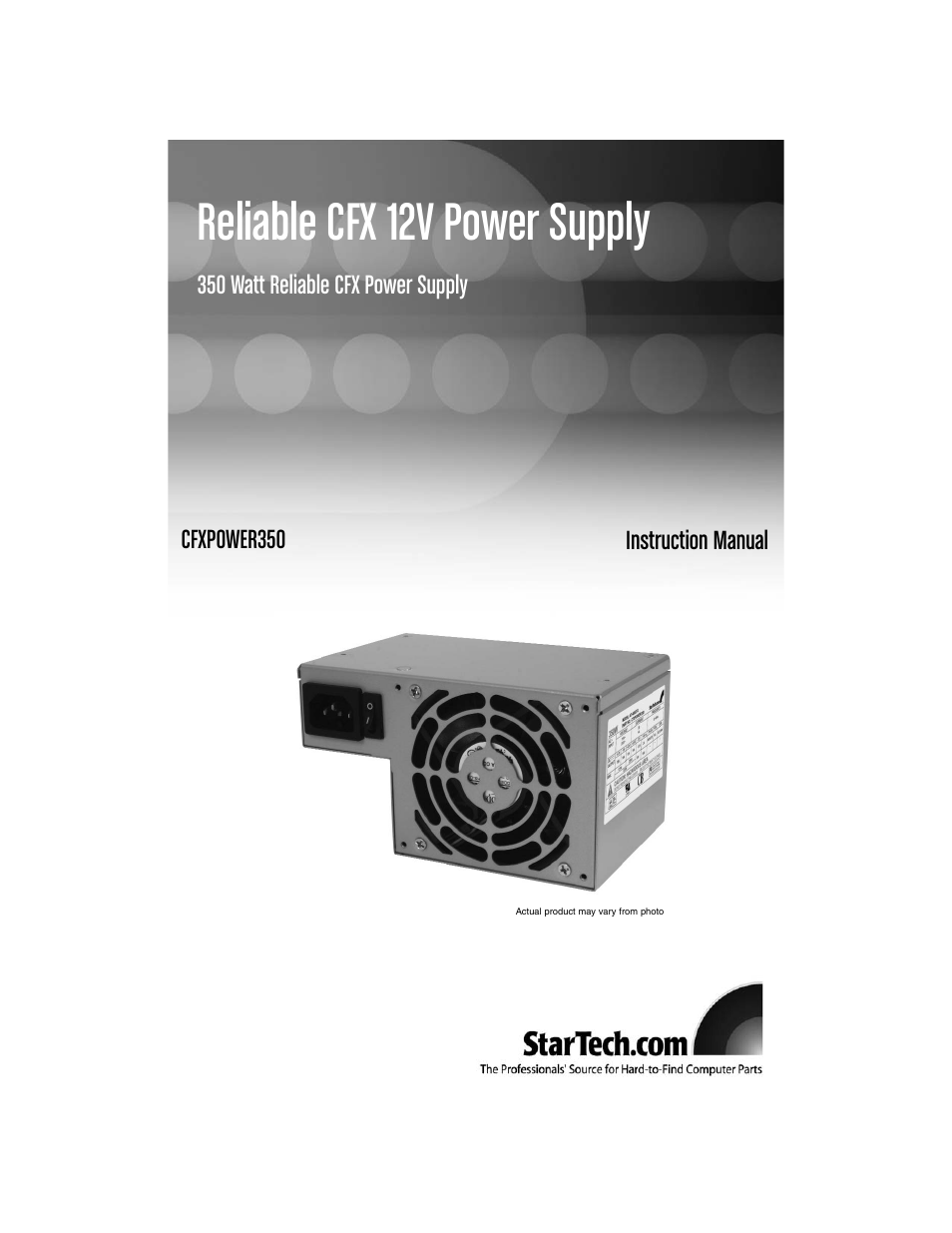 StarTech.com CFXPOWER350 User Manual | 8 pages