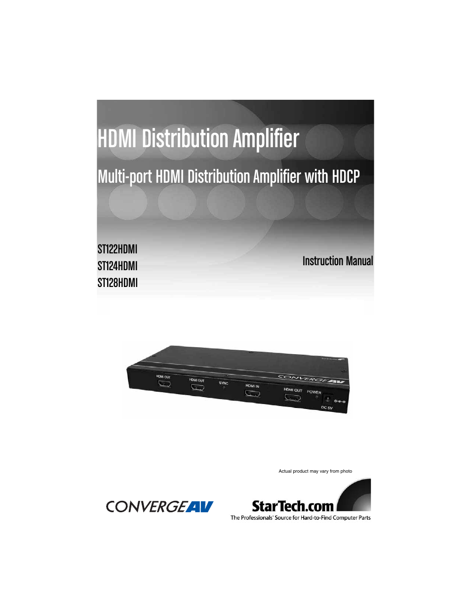 StarTech.com ST124HDMI User Manual | 13 pages