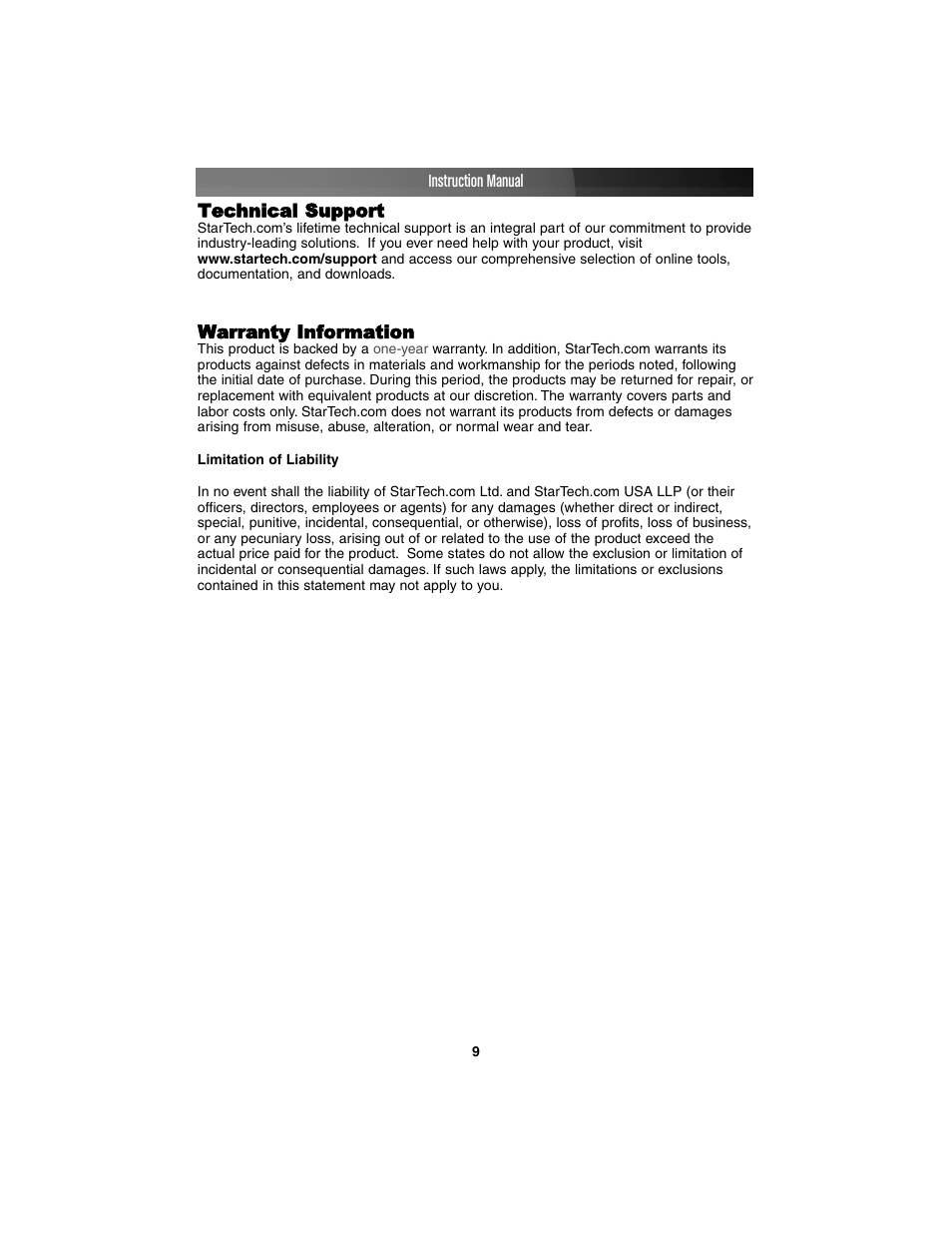 StarTech.com ST124HDMI User Manual | Page 12 / 13