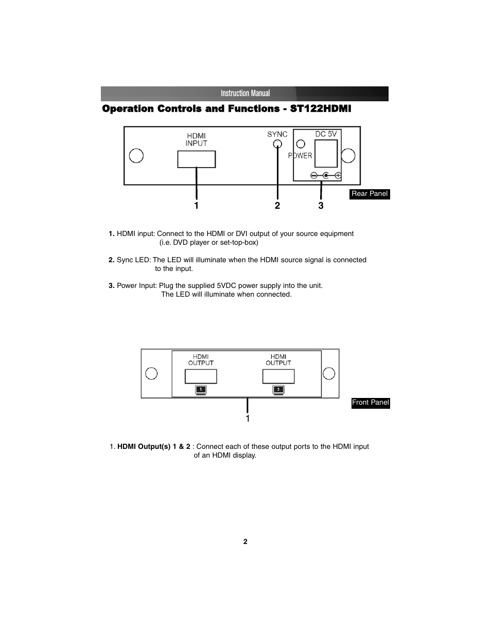 StarTech.com ST124HDMI User Manual | Page 5 / 13