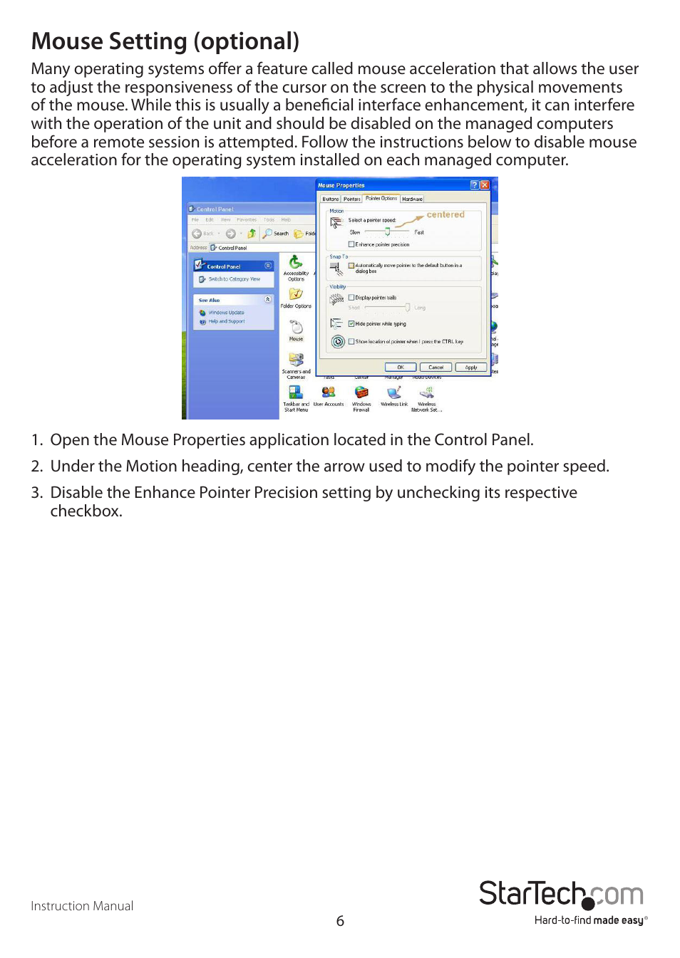 Mouse setting (optional) | StarTech.com STARVIEW SV441DUSBI User Manual | Page 11 / 52