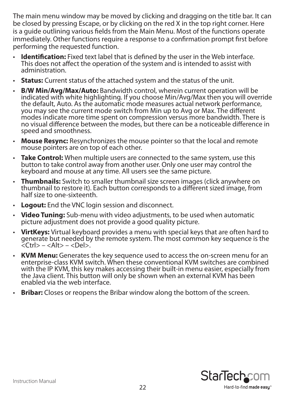 StarTech.com STARVIEW SV441DUSBI User Manual | Page 27 / 52
