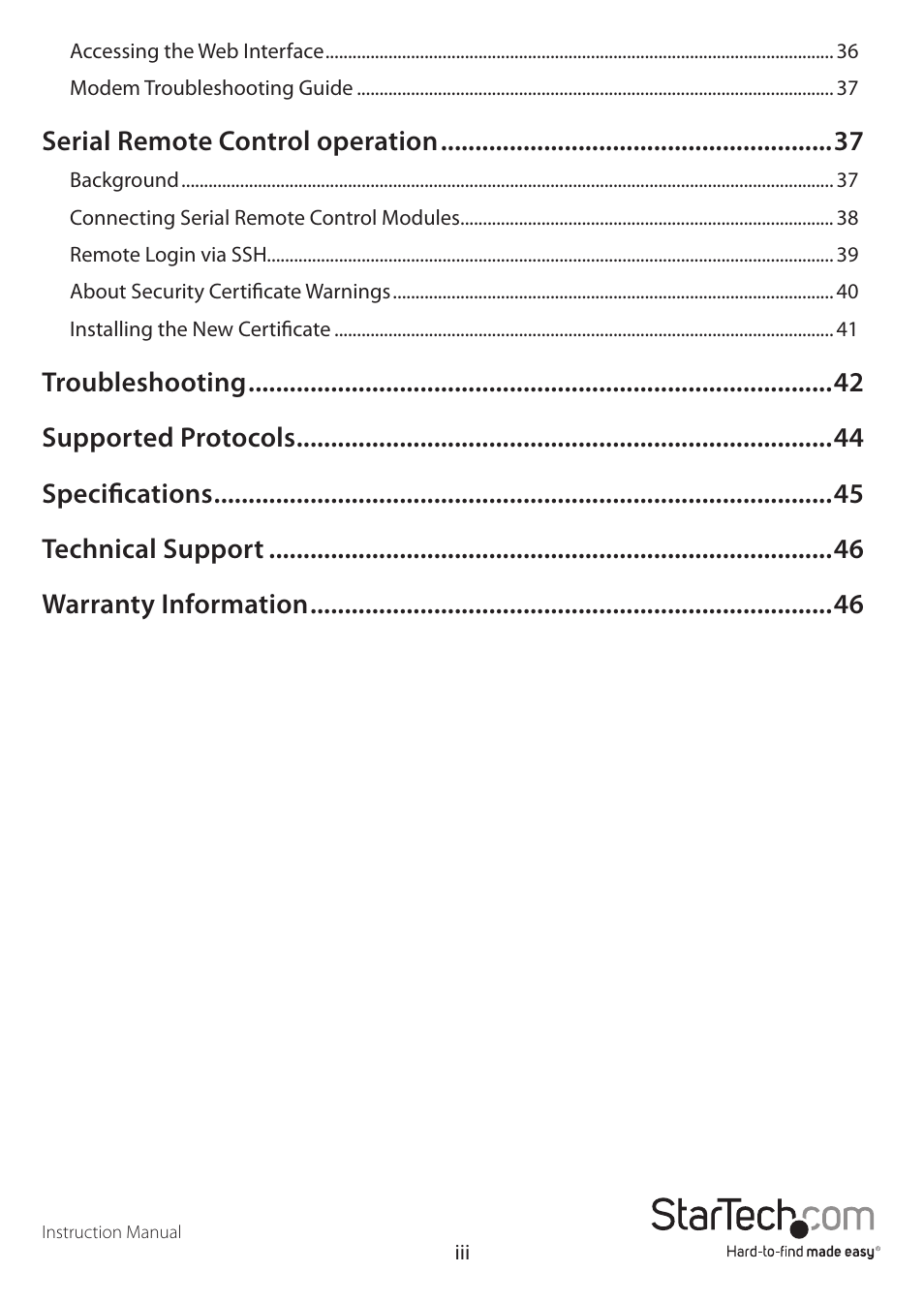 StarTech.com STARVIEW SV441DUSBI User Manual | Page 5 / 52