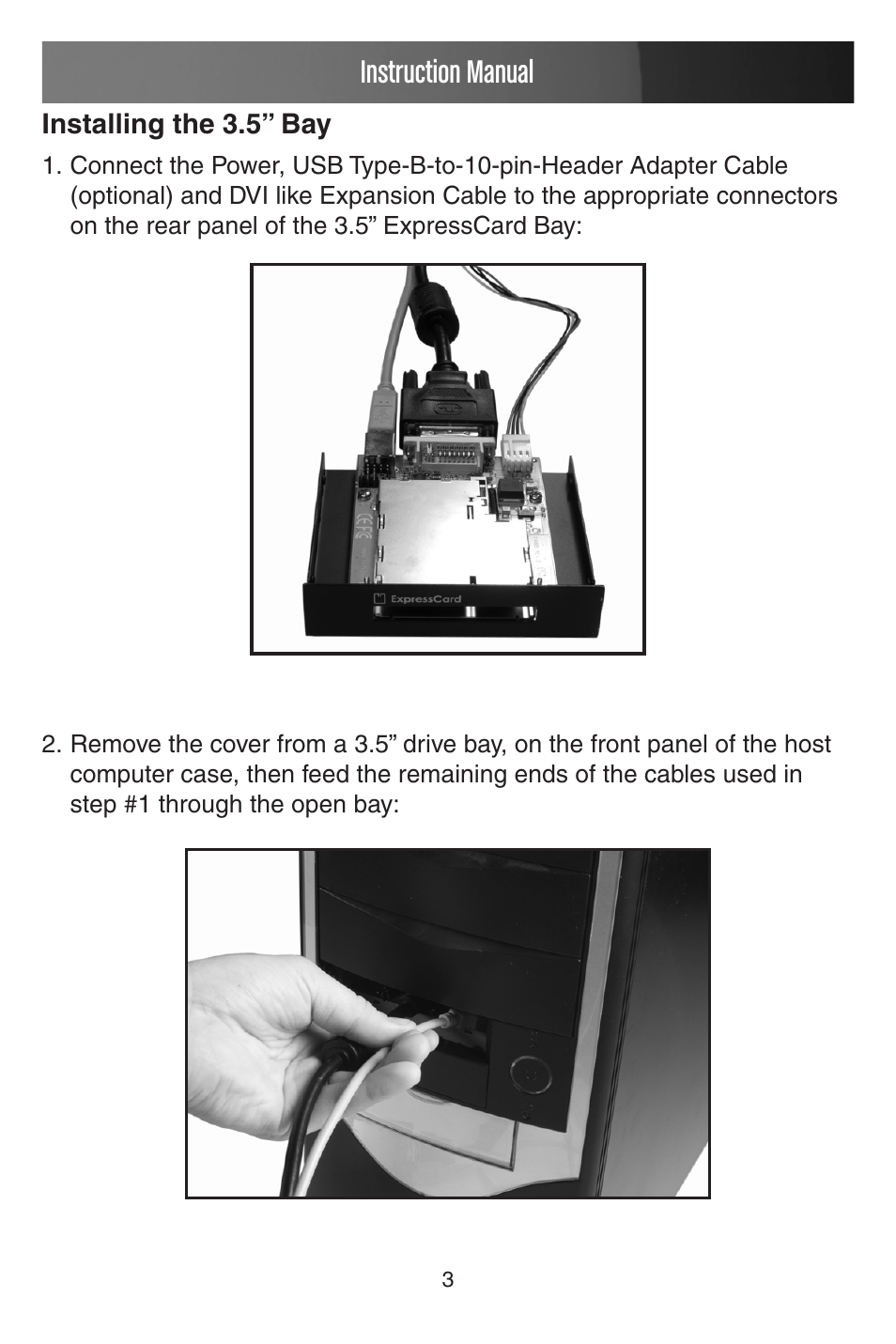 Instruction manual | StarTech.com PEX2EC35 User Manual | Page 6 / 11