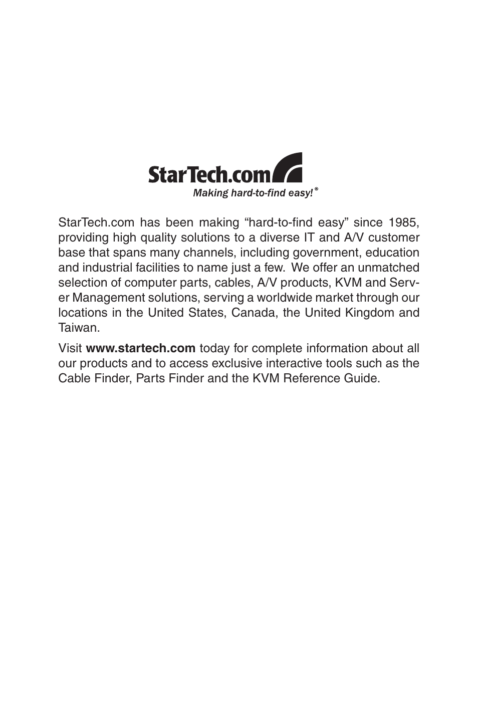 StarTech.com PEX1P User Manual | Page 9 / 9