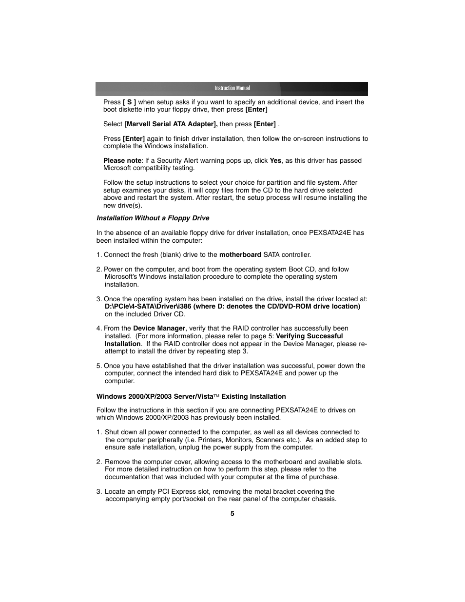 StarTech.com PCI EXPRESS PEXSATA24E User Manual | Page 8 / 11