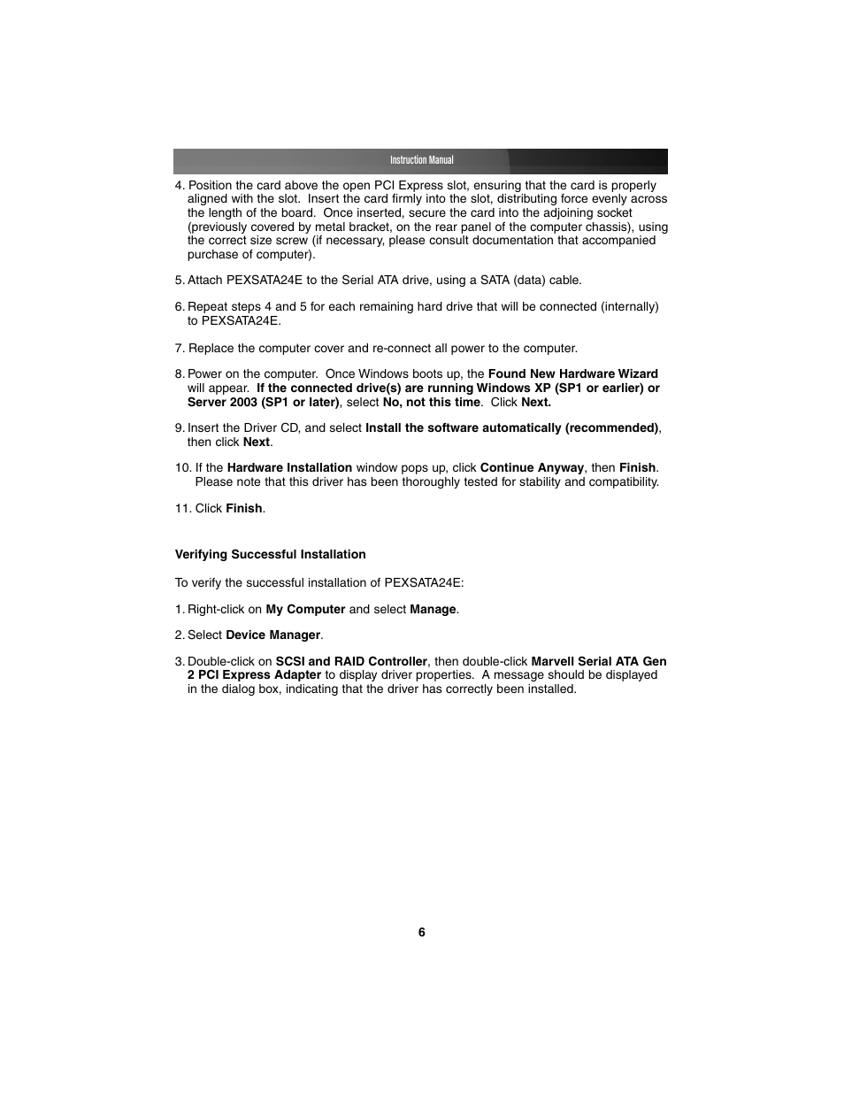 StarTech.com PCI EXPRESS PEXSATA24E User Manual | Page 9 / 11