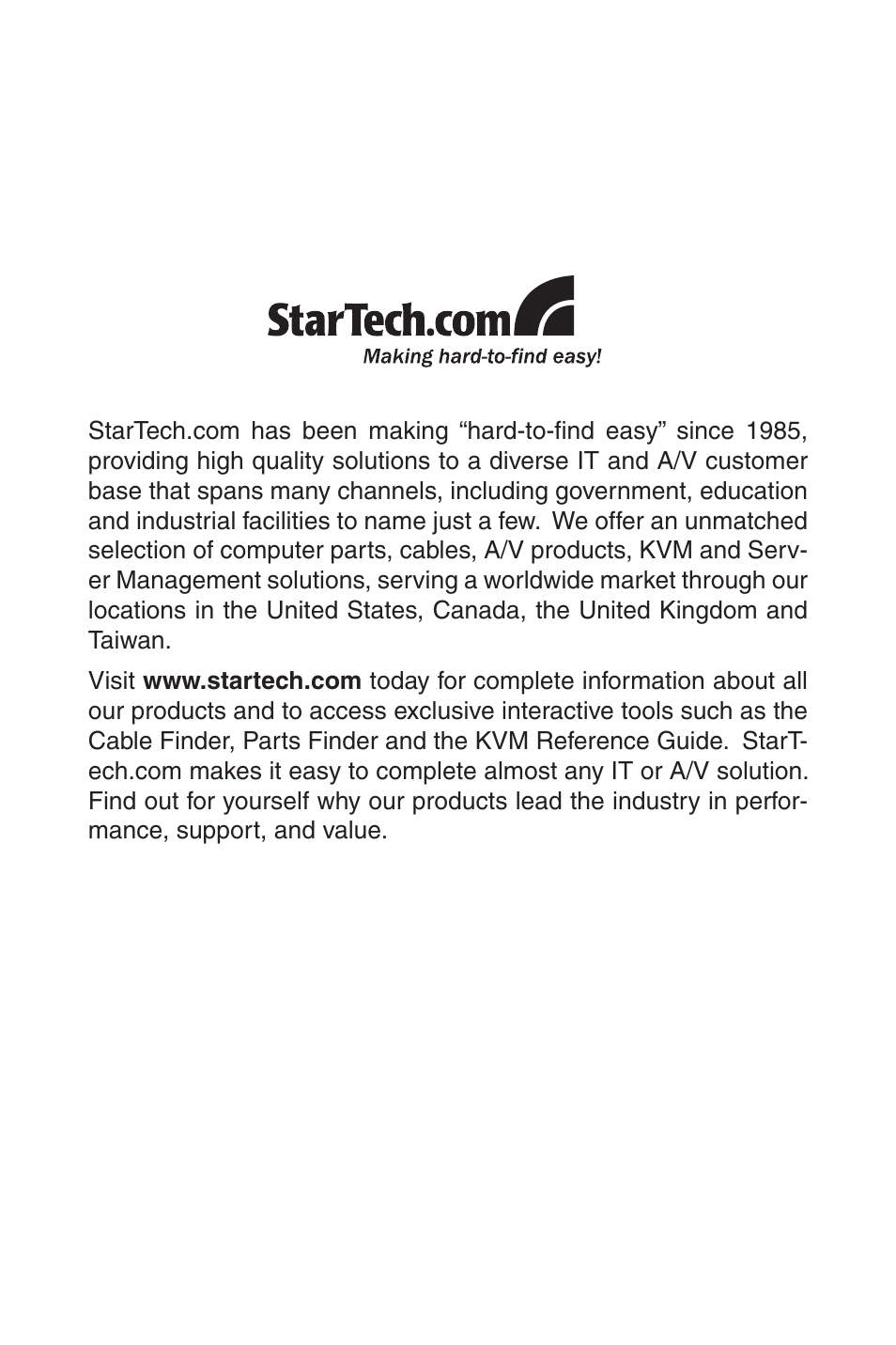 StarTech.com HSB220SAT25B User Manual | Page 11 / 11